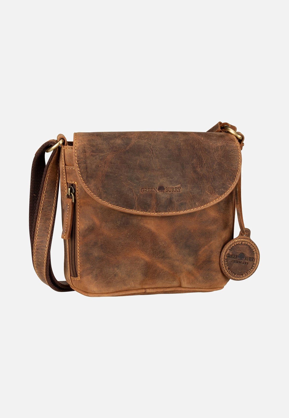 Greenburry Vintage 1727 Sattelbraun Umhängetasche