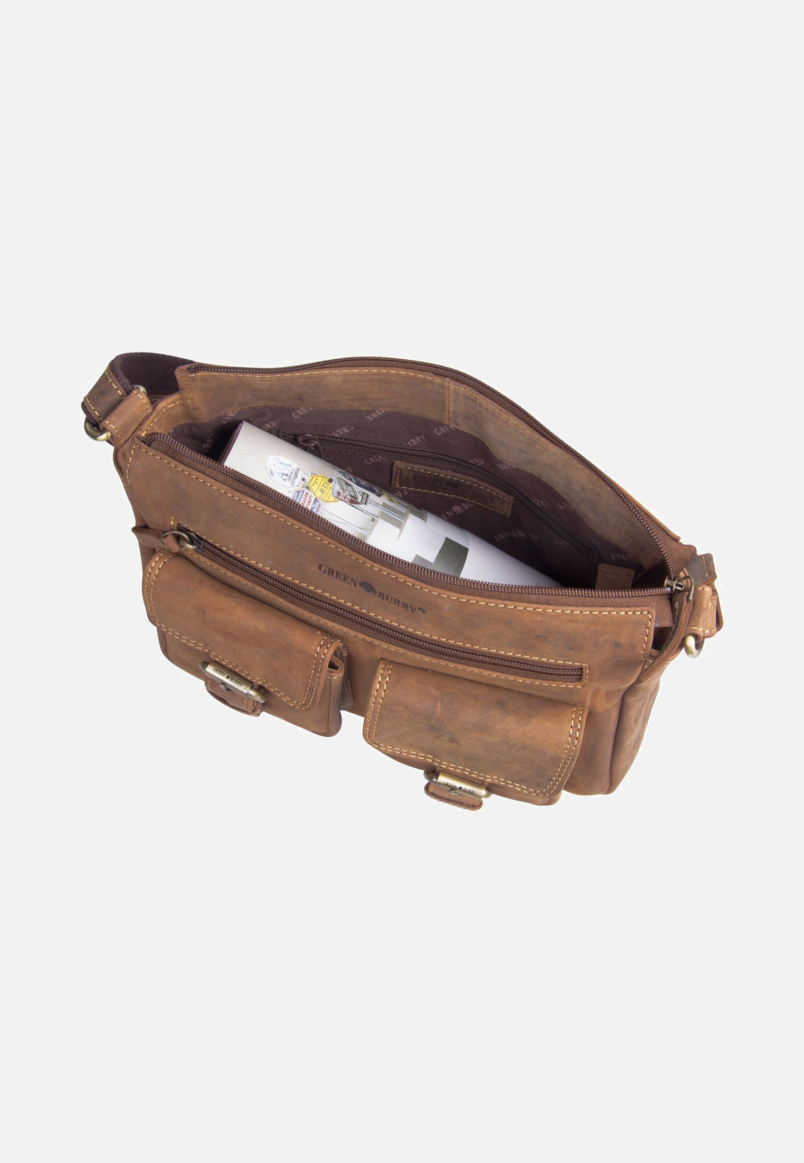 Greenburry Vintage 1769 Pocketbag Sattelbraun Umhängetasche