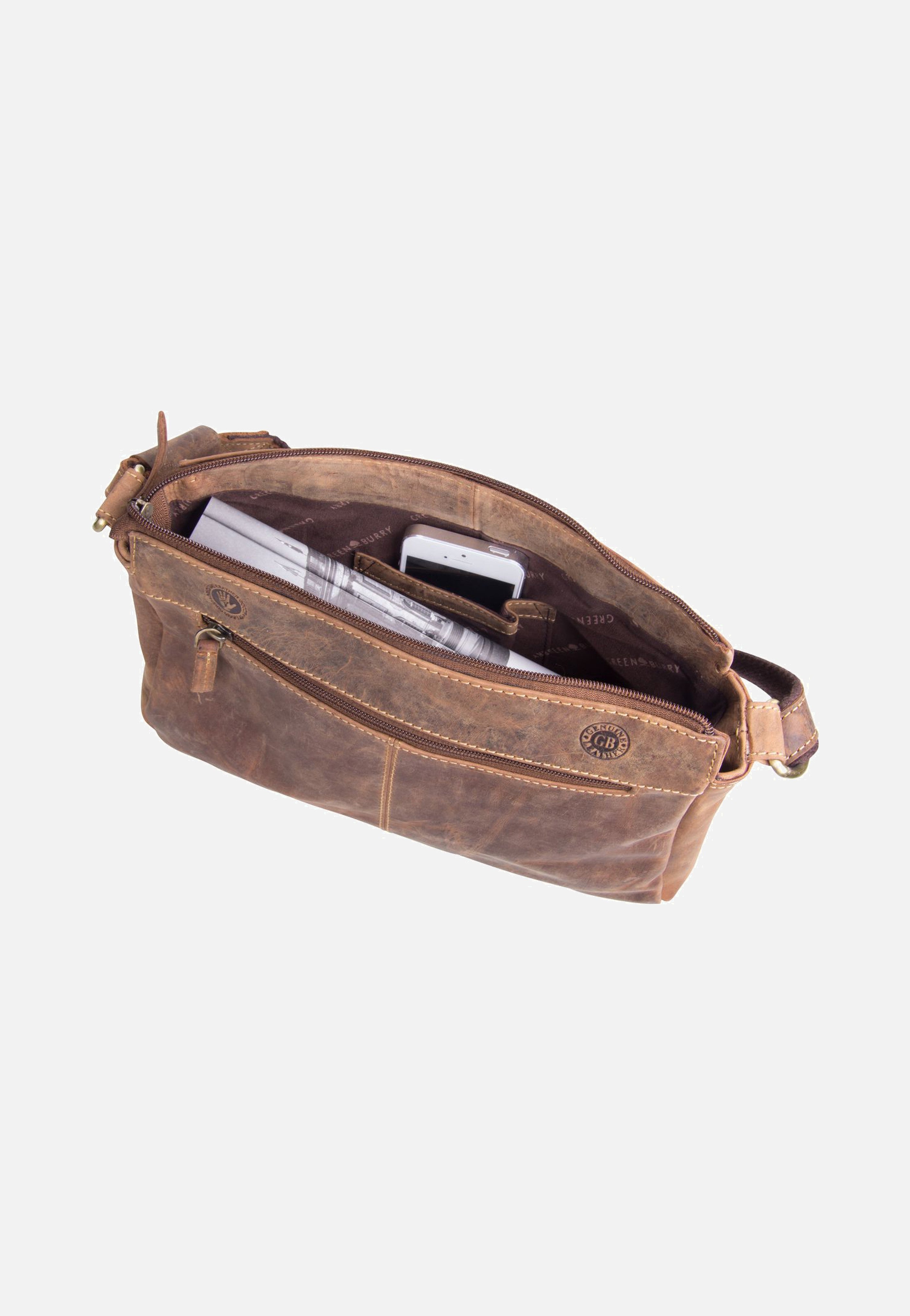 Greenburry Vintage 1769 Pocketbag Sattelbraun Umhängetasche