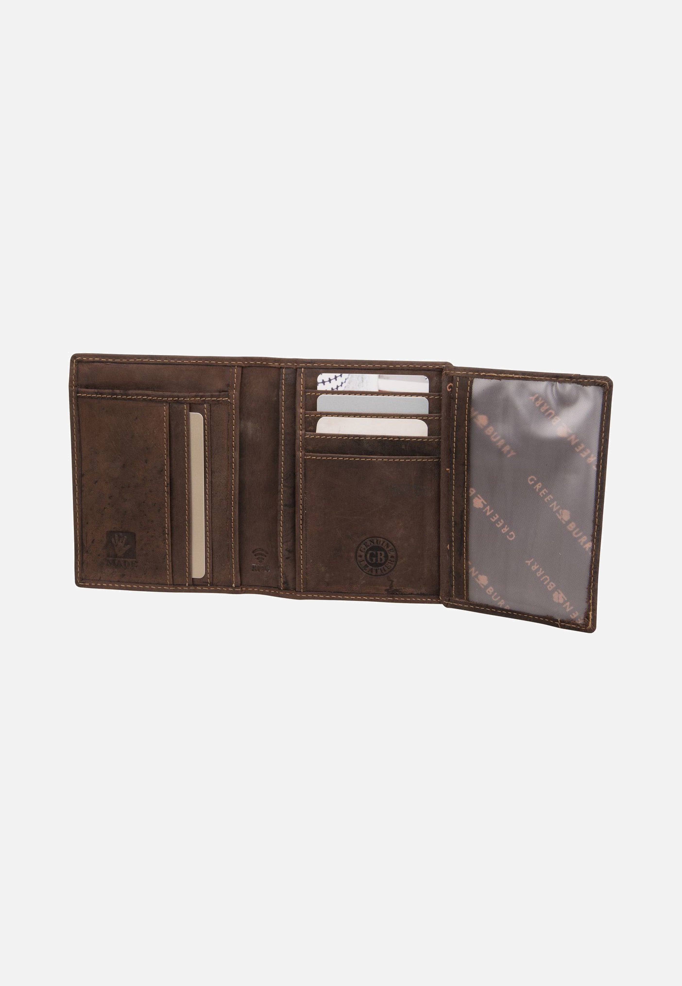 Greenburry Vintage 1794B RFID Sattelbraun Portemonnaie