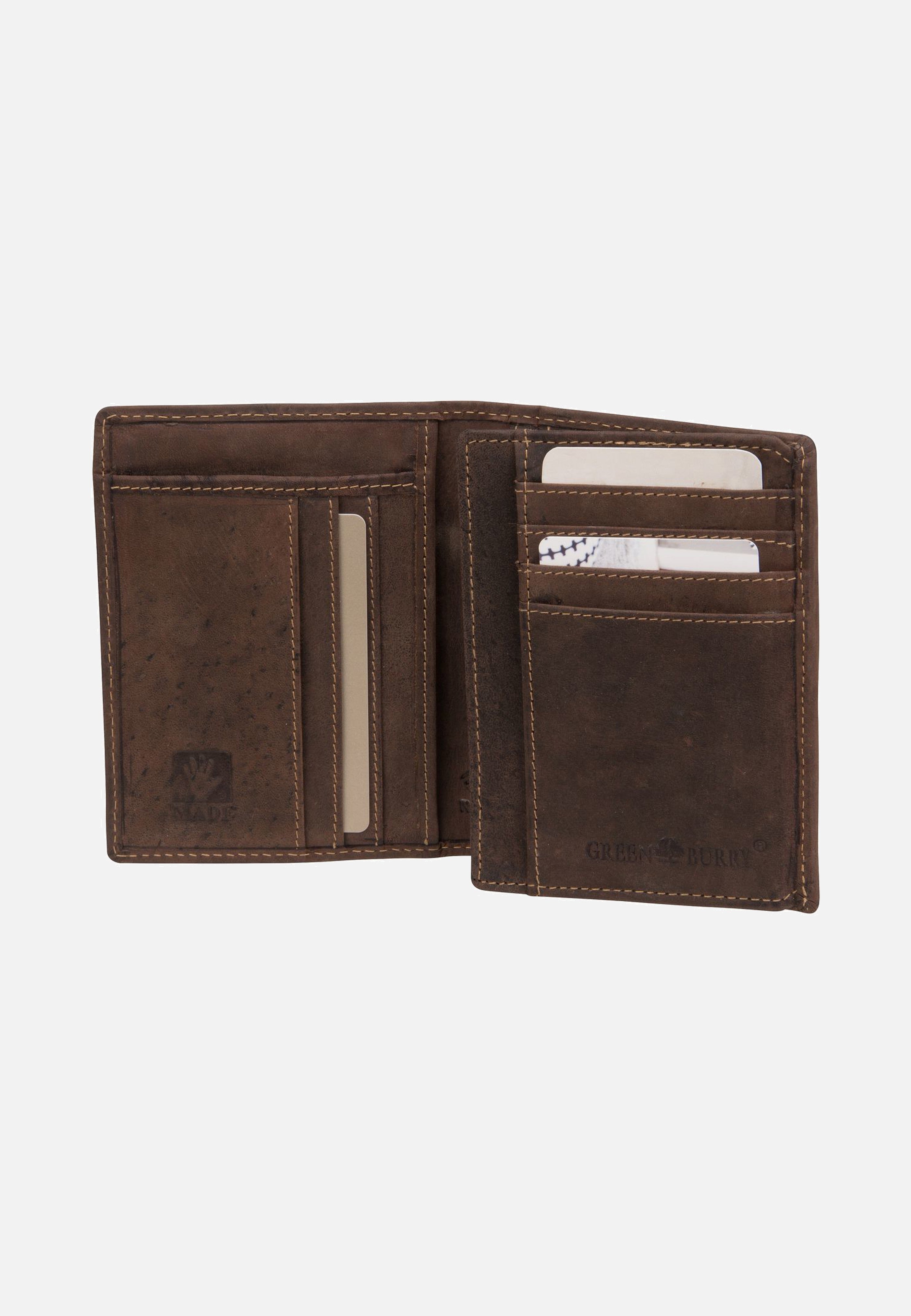 Greenburry Vintage 1794B RFID Sattelbraun Portemonnaie