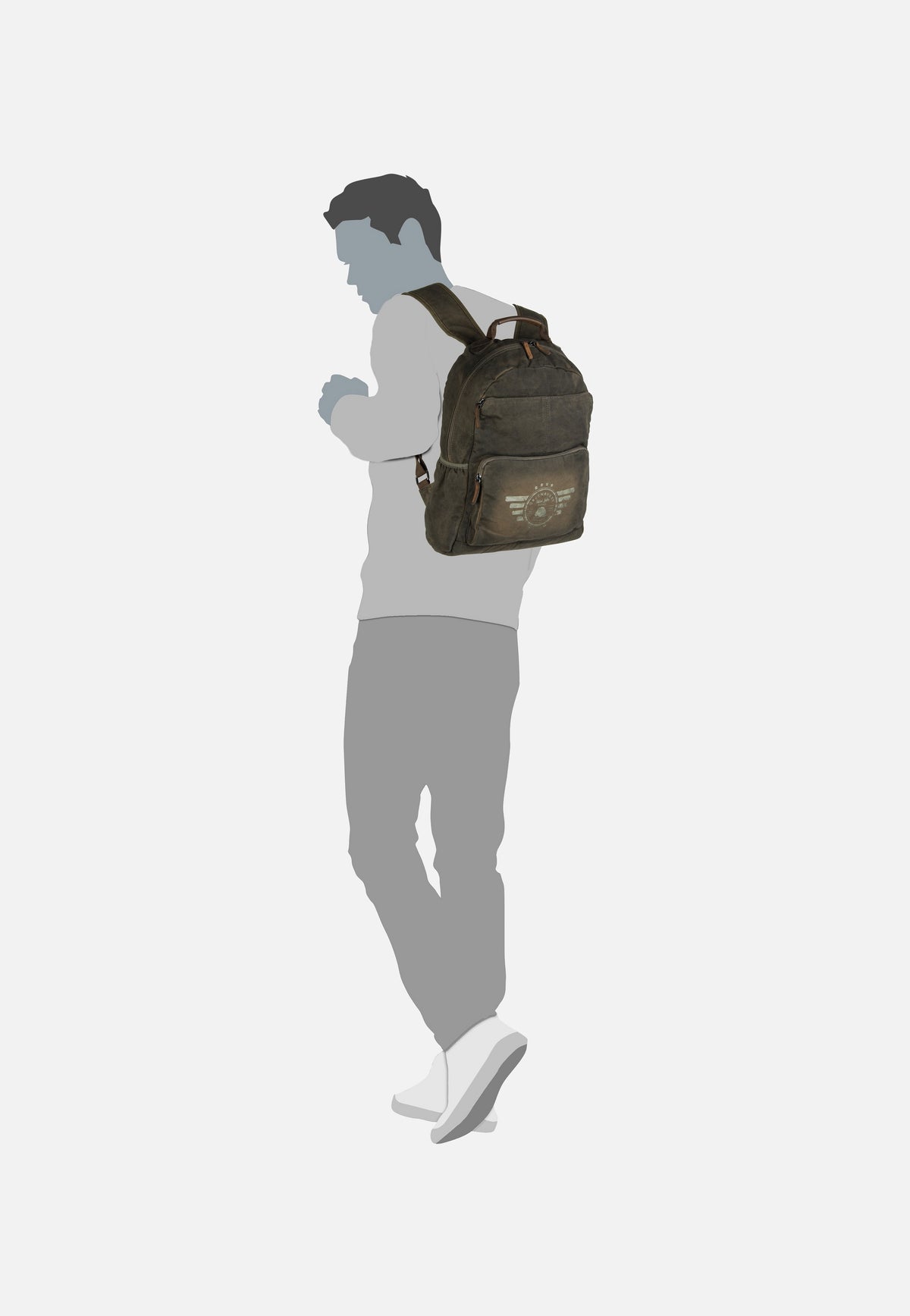 Greenburry Vintage Aviator 5908 Khaki Rucksack