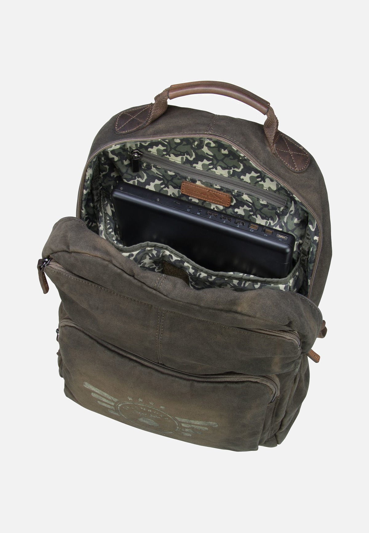 Greenburry Vintage Aviator 5908 Khaki Rucksack