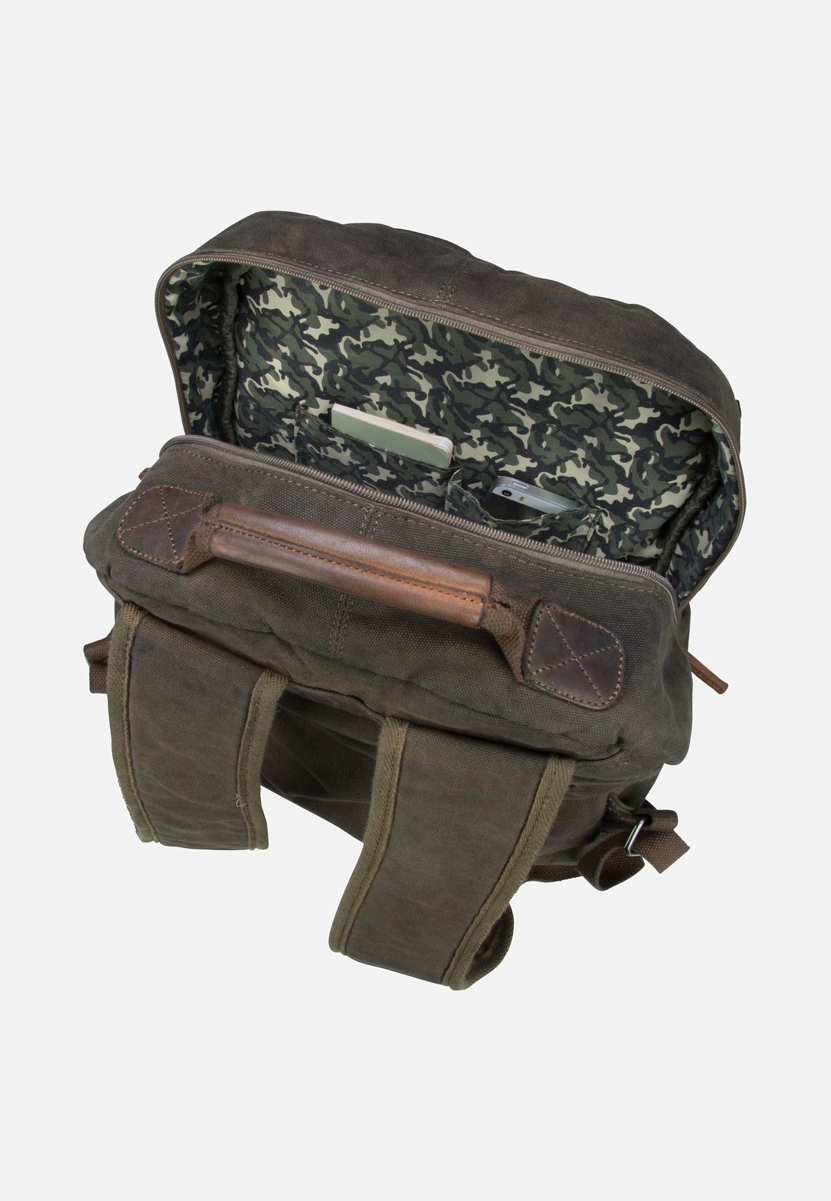 Greenburry Vintage Aviator 5908 Khaki Rucksack