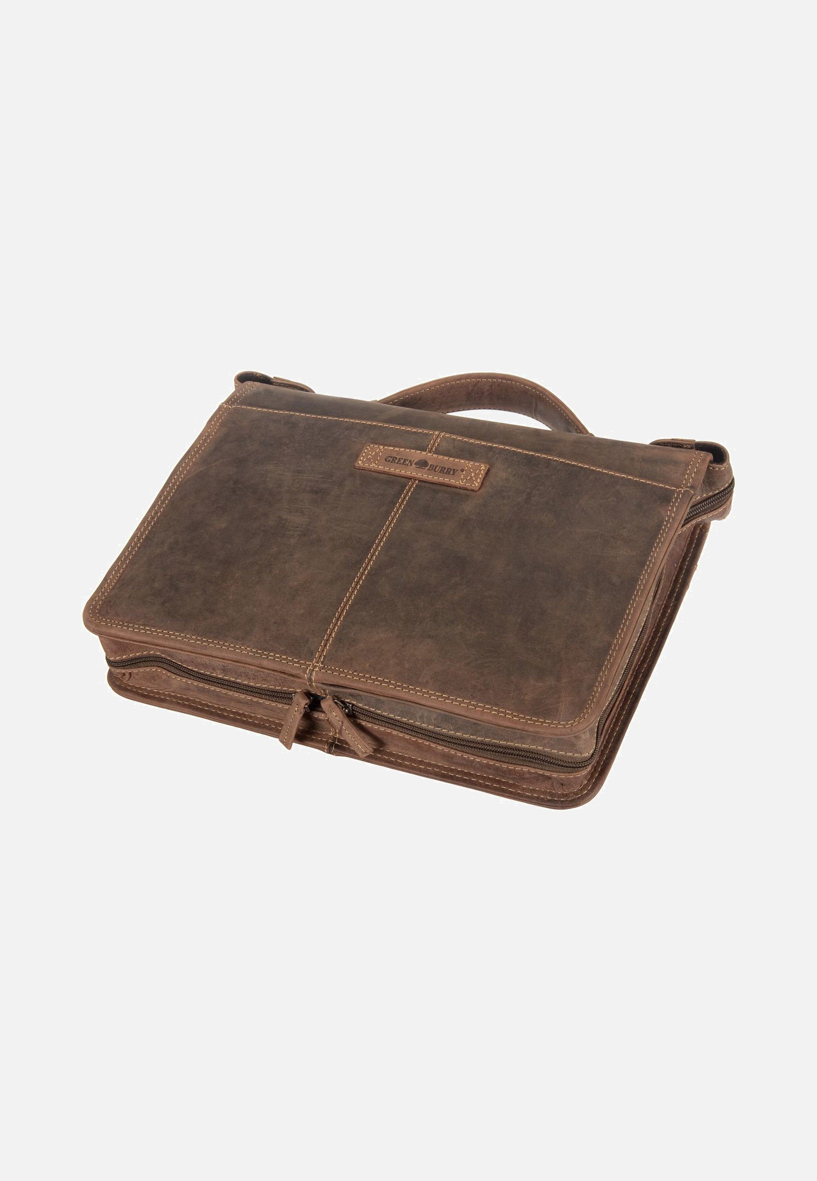 Greenburry Vintage Business Planer Sattelbraun Document Folder