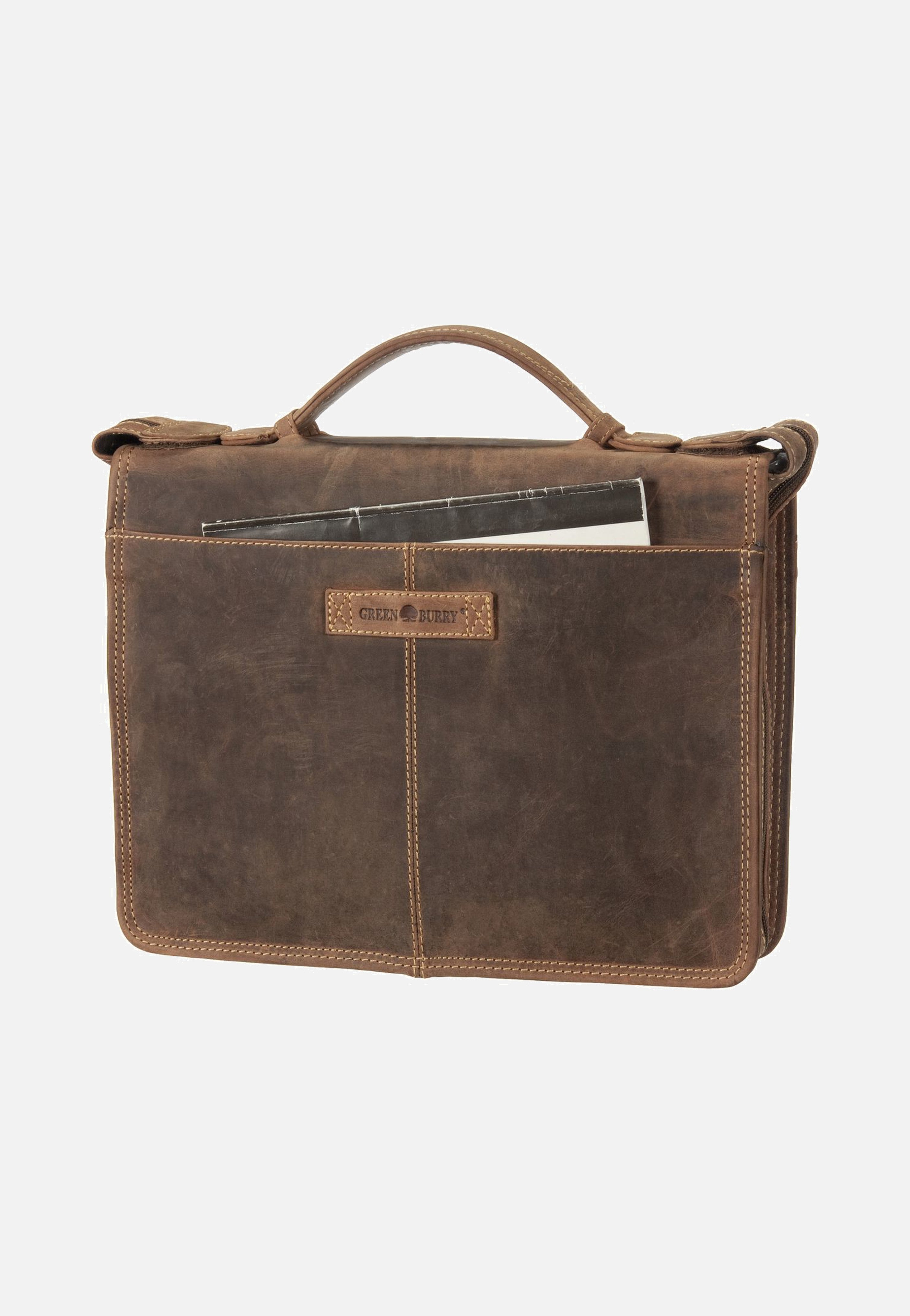 Greenburry Vintage Business Planer Sattelbraun Document Folder