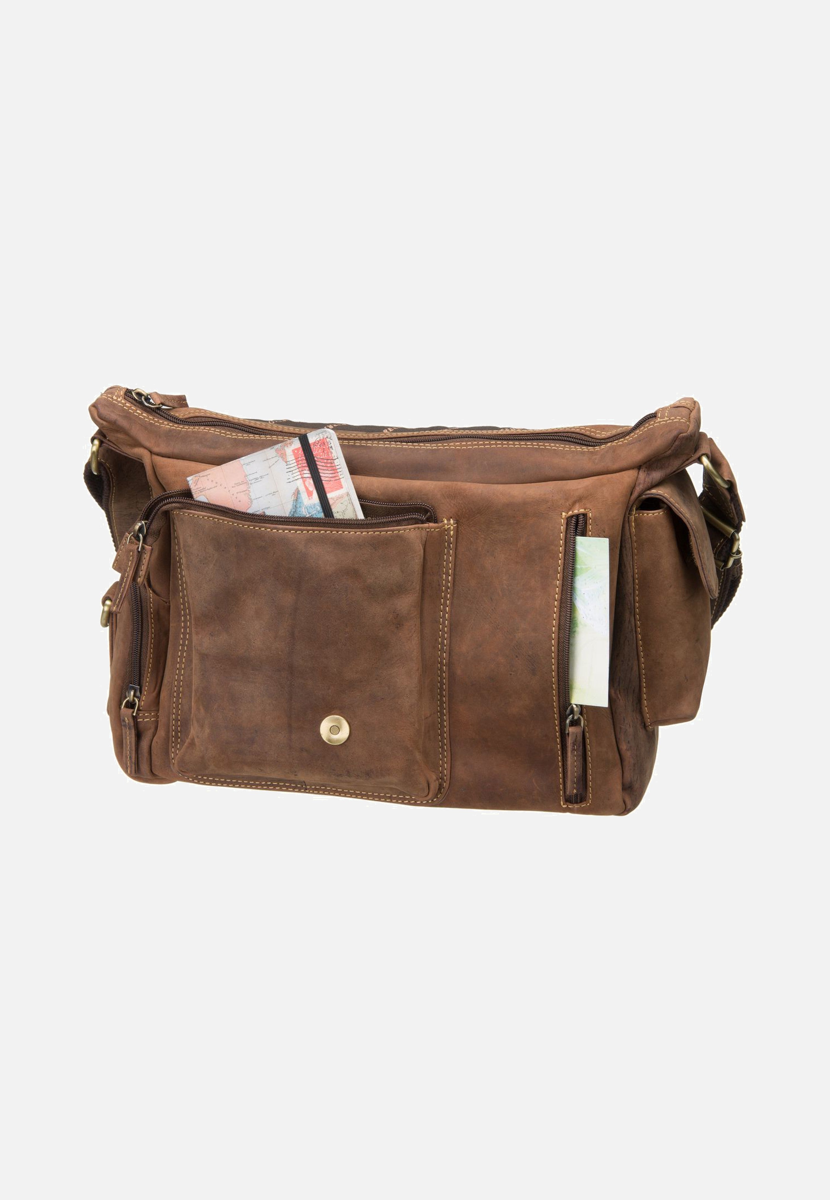Greenburry Vintage New Hunting Bag II Sattelbraun Umhängetasche