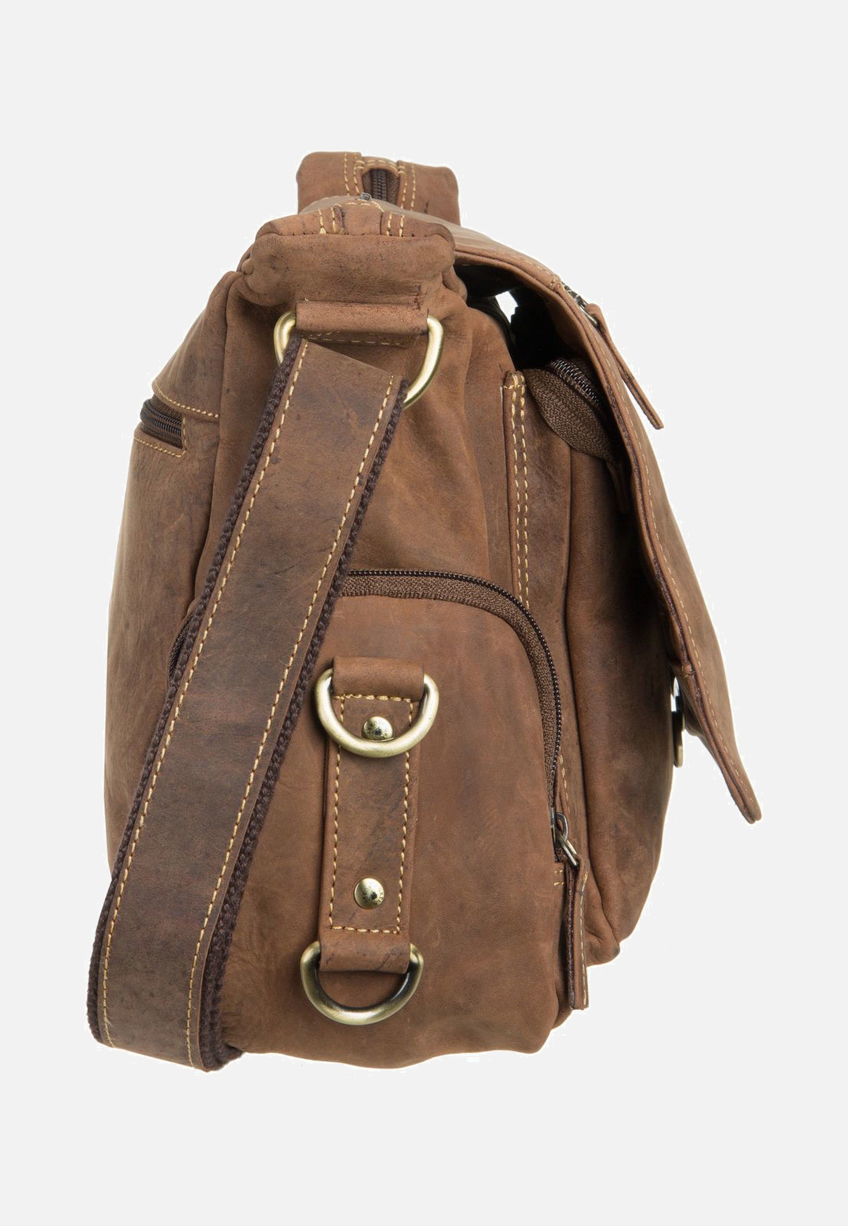 Greenburry Vintage New Hunting Bag II Sattelbraun Umhängetasche
