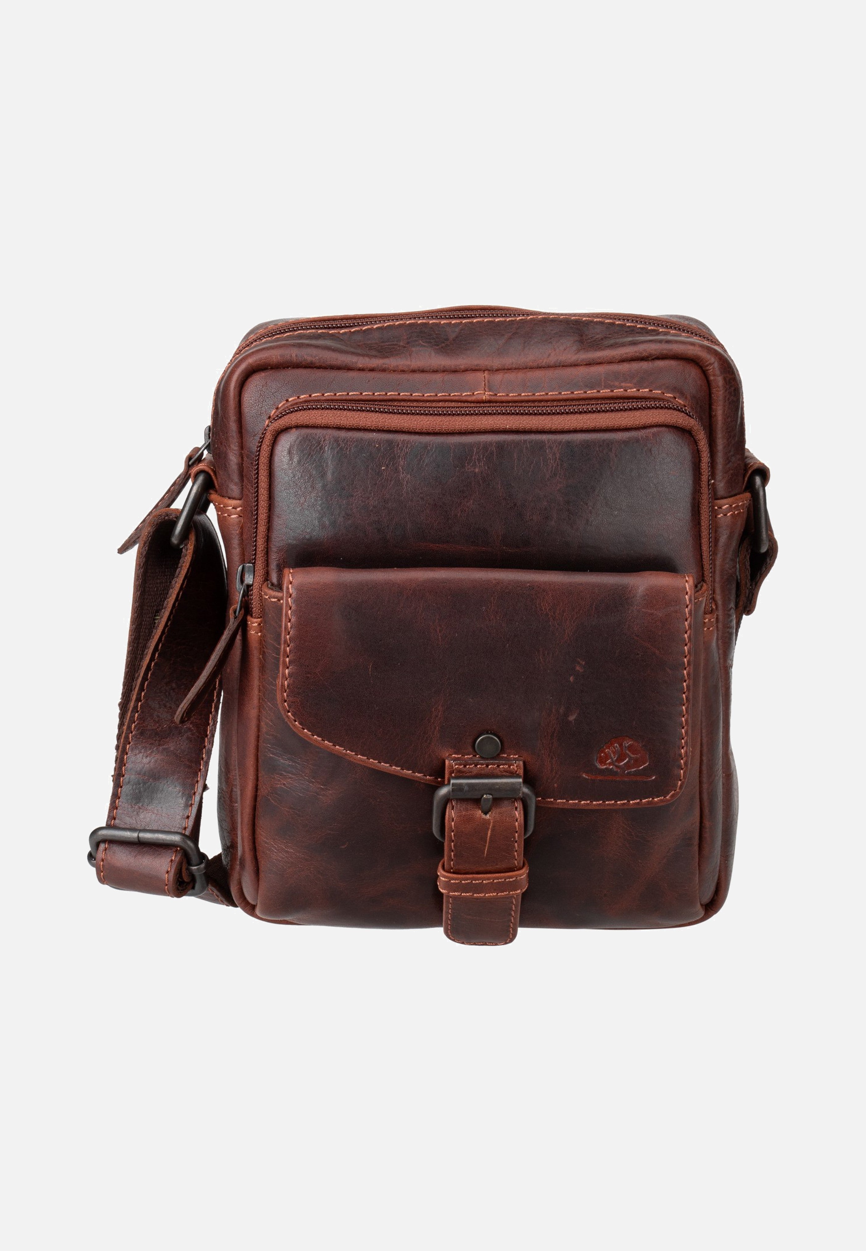 Greenburry Rugged Shoulderbag M Teak Brown Schultertasche