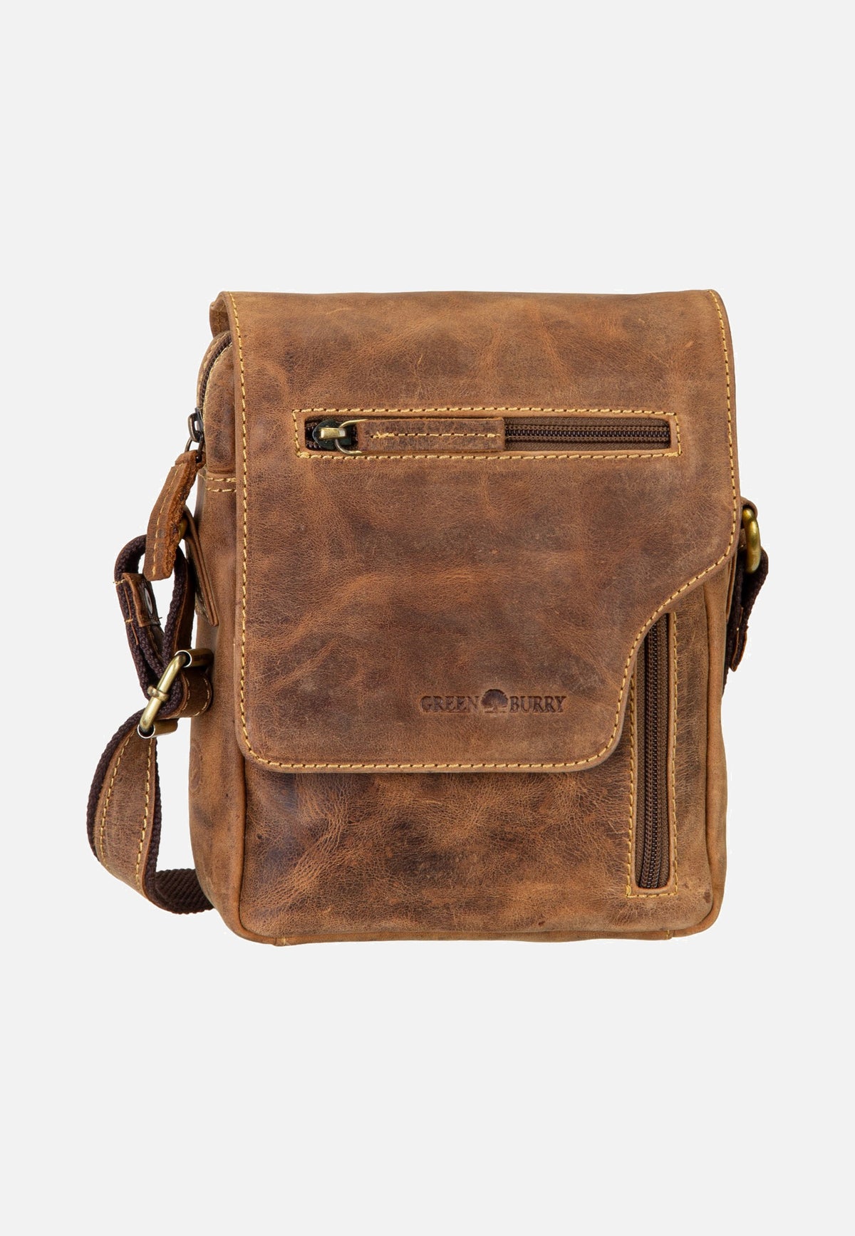 Greenburry Vintage Revolver Small Sattelbraun Crossbody Bag