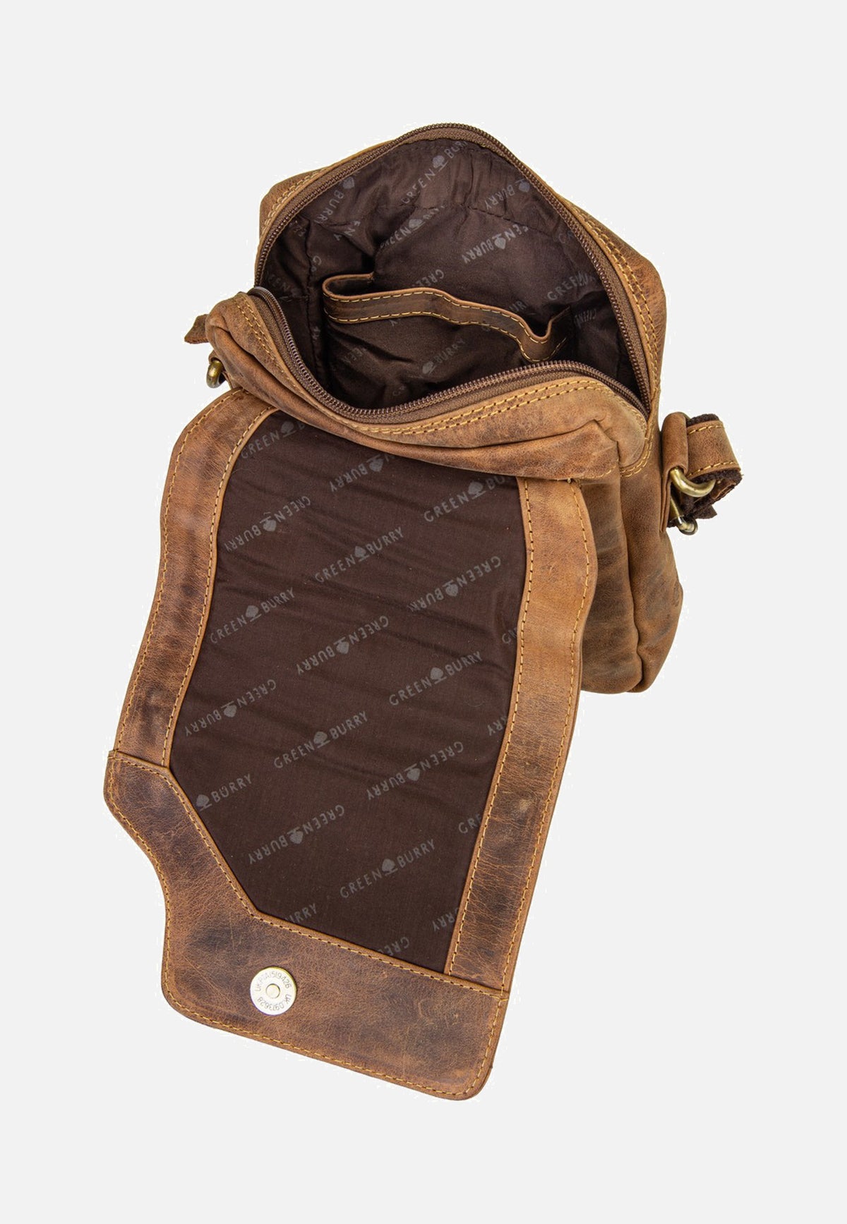 Greenburry Vintage Revolver Small Sattelbraun Crossbody Bag