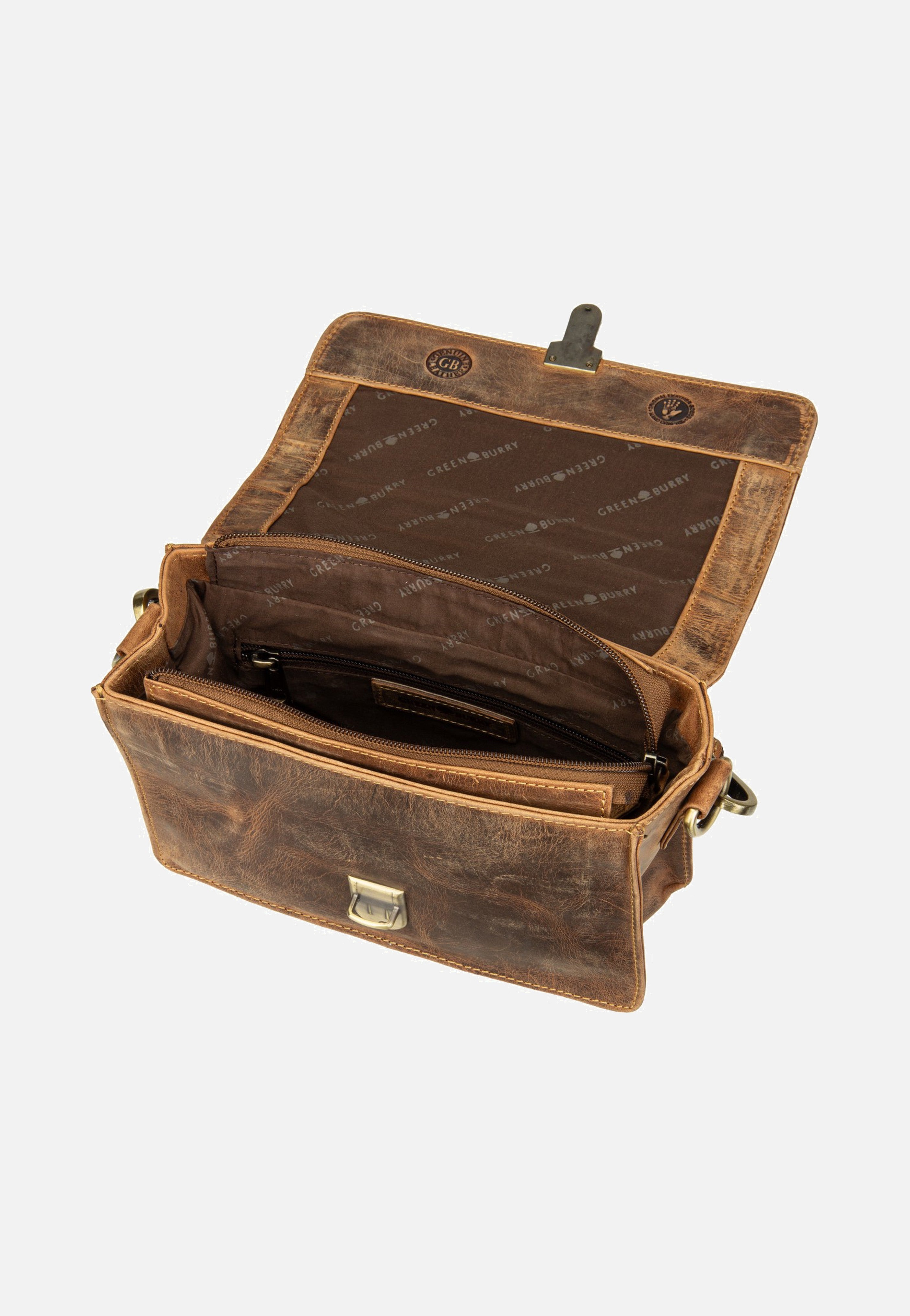 Greenburry Vintage Umhängetasche 1440 Sattelbraun Umhängetasche