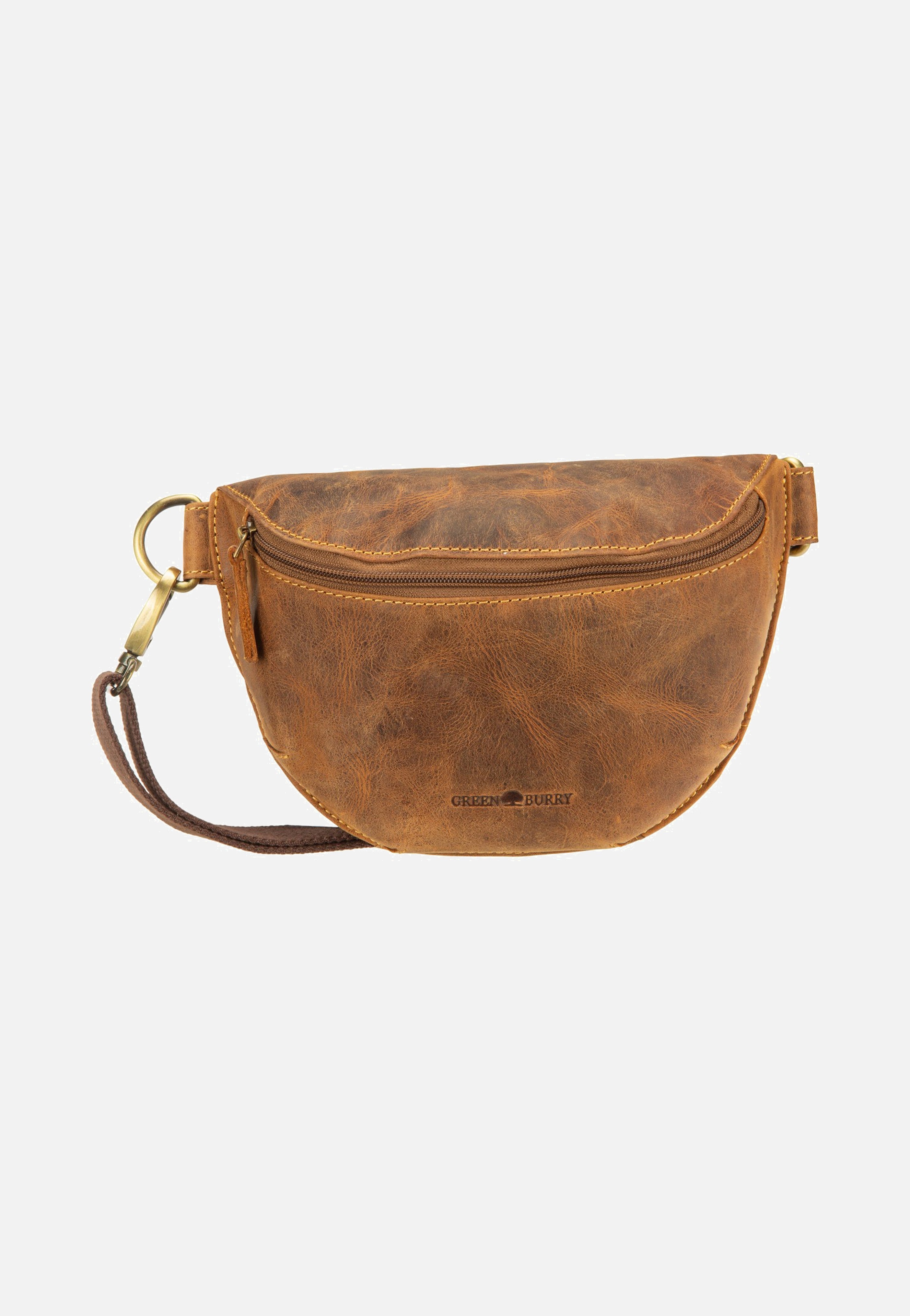Greenburry Vintage Bauchtasche Leder Sattelbraun Hip Bag