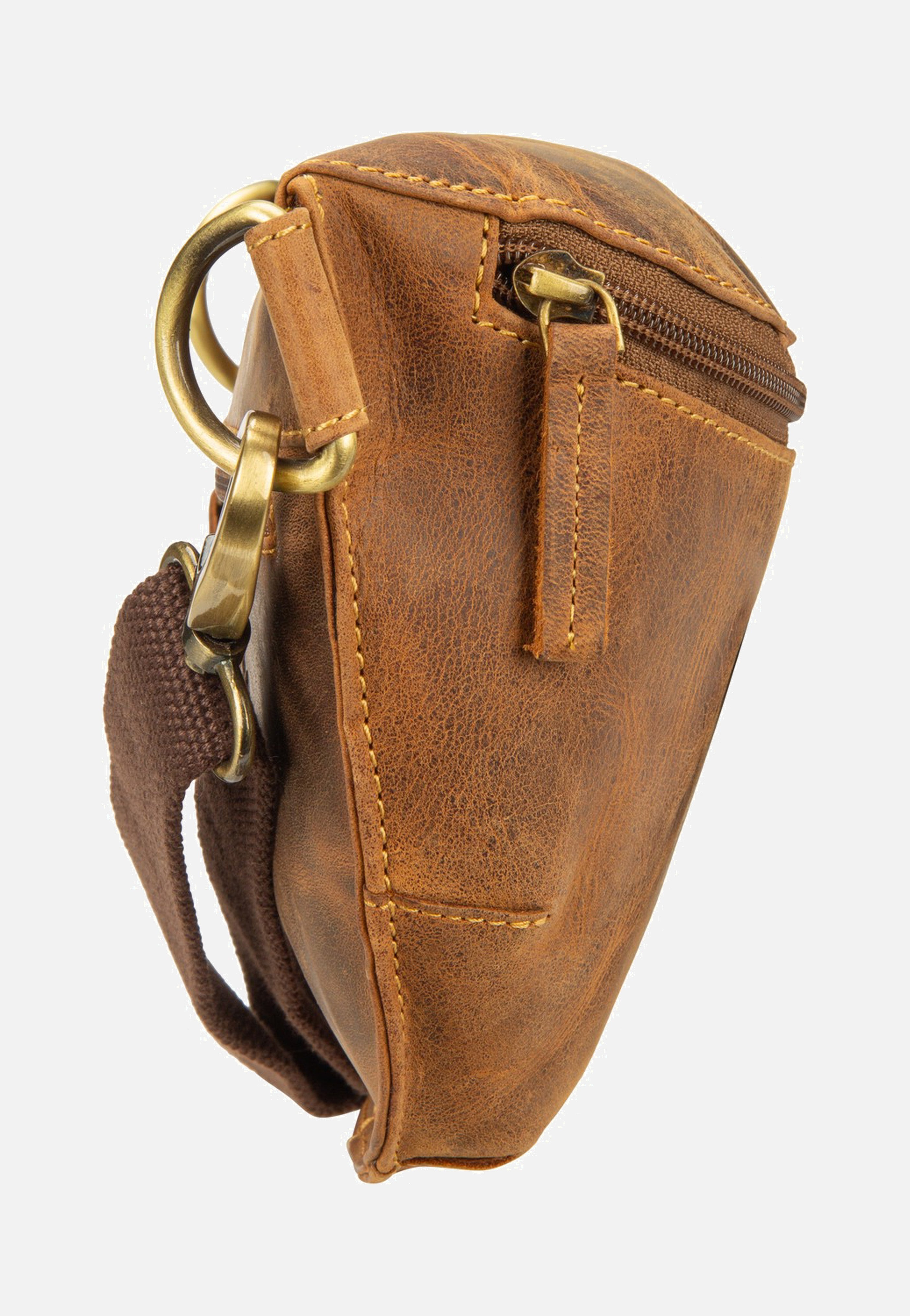 Greenburry Vintage Bauchtasche Leder Sattelbraun Hip Bag