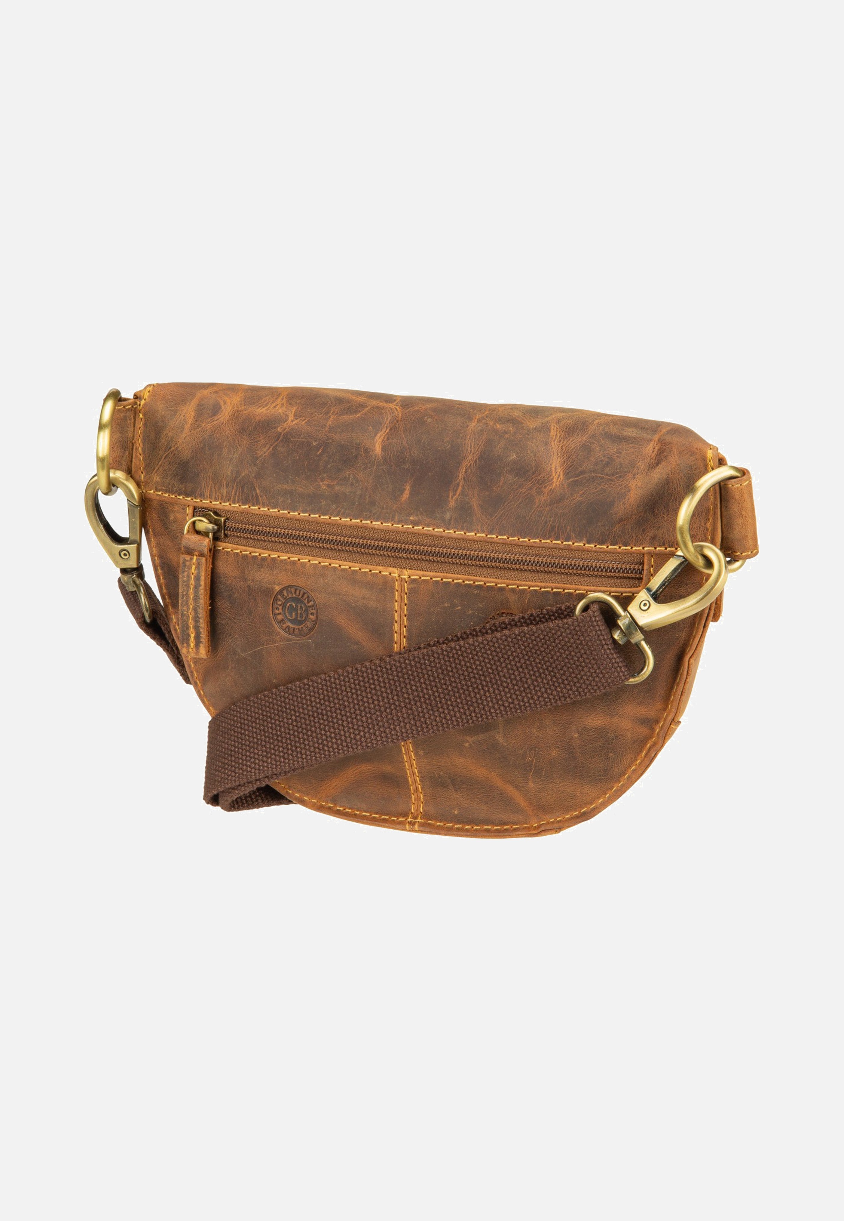 Greenburry Vintage Bauchtasche Leder Sattelbraun Hip Bag