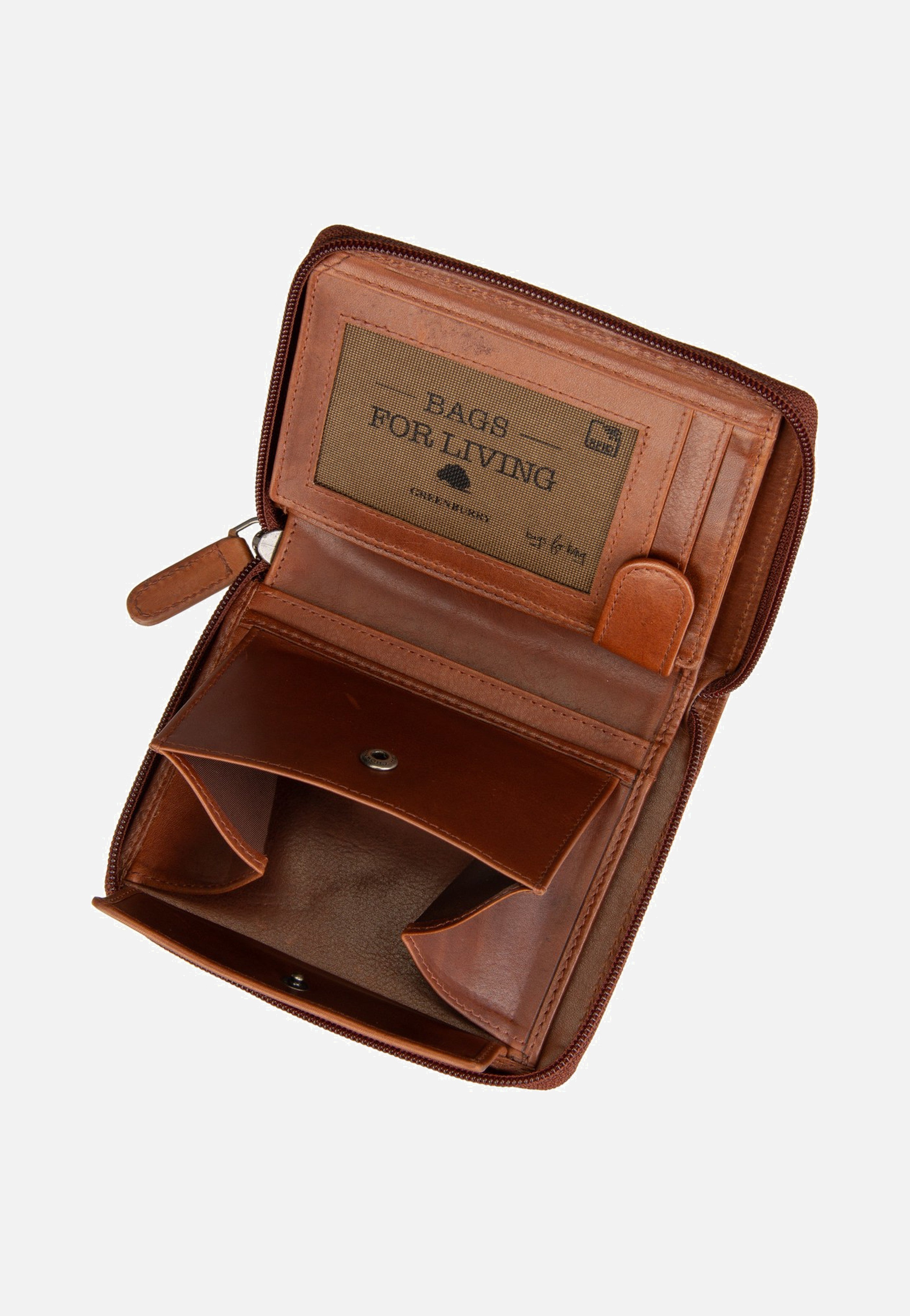 Greenburry Waxy Vintage Rv-Kombibörse RFID Tobacco Nut Portemonnaie