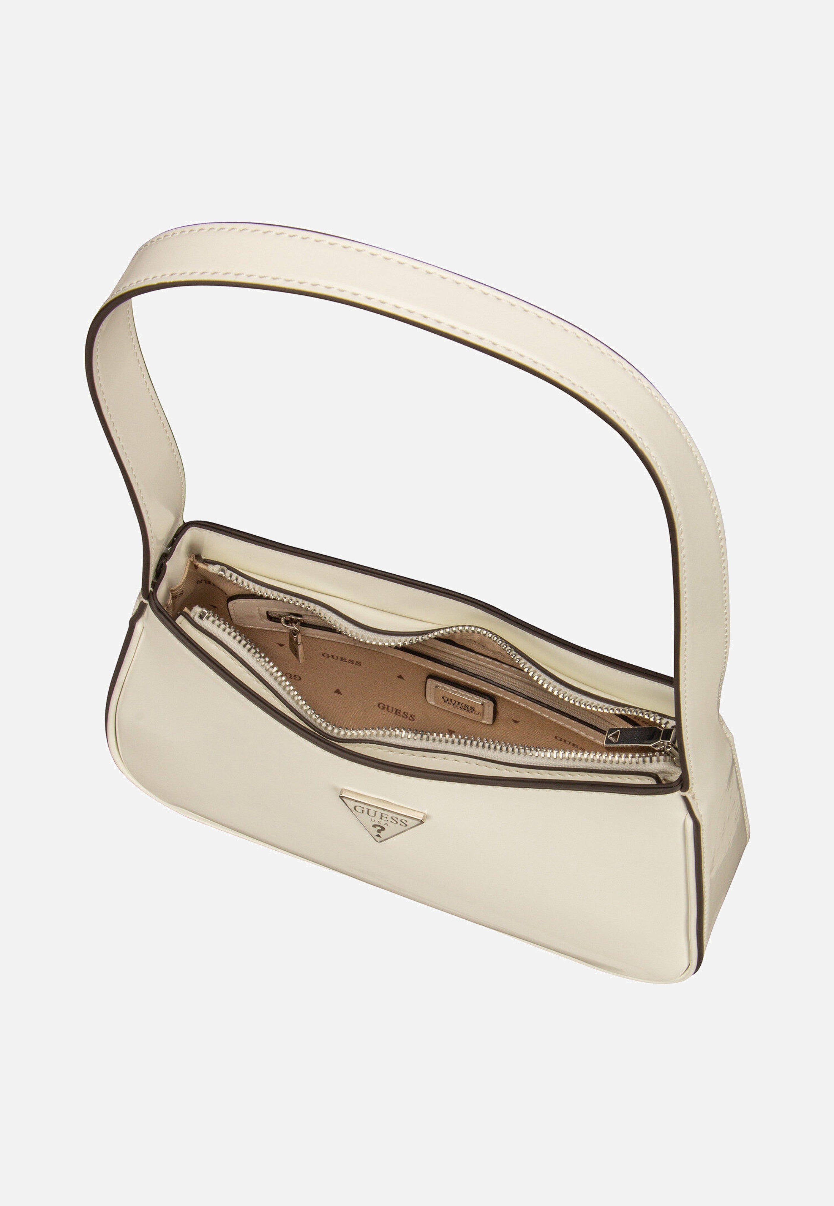 Guess Arnela Top Zip SHB 96170 White Evening Bag