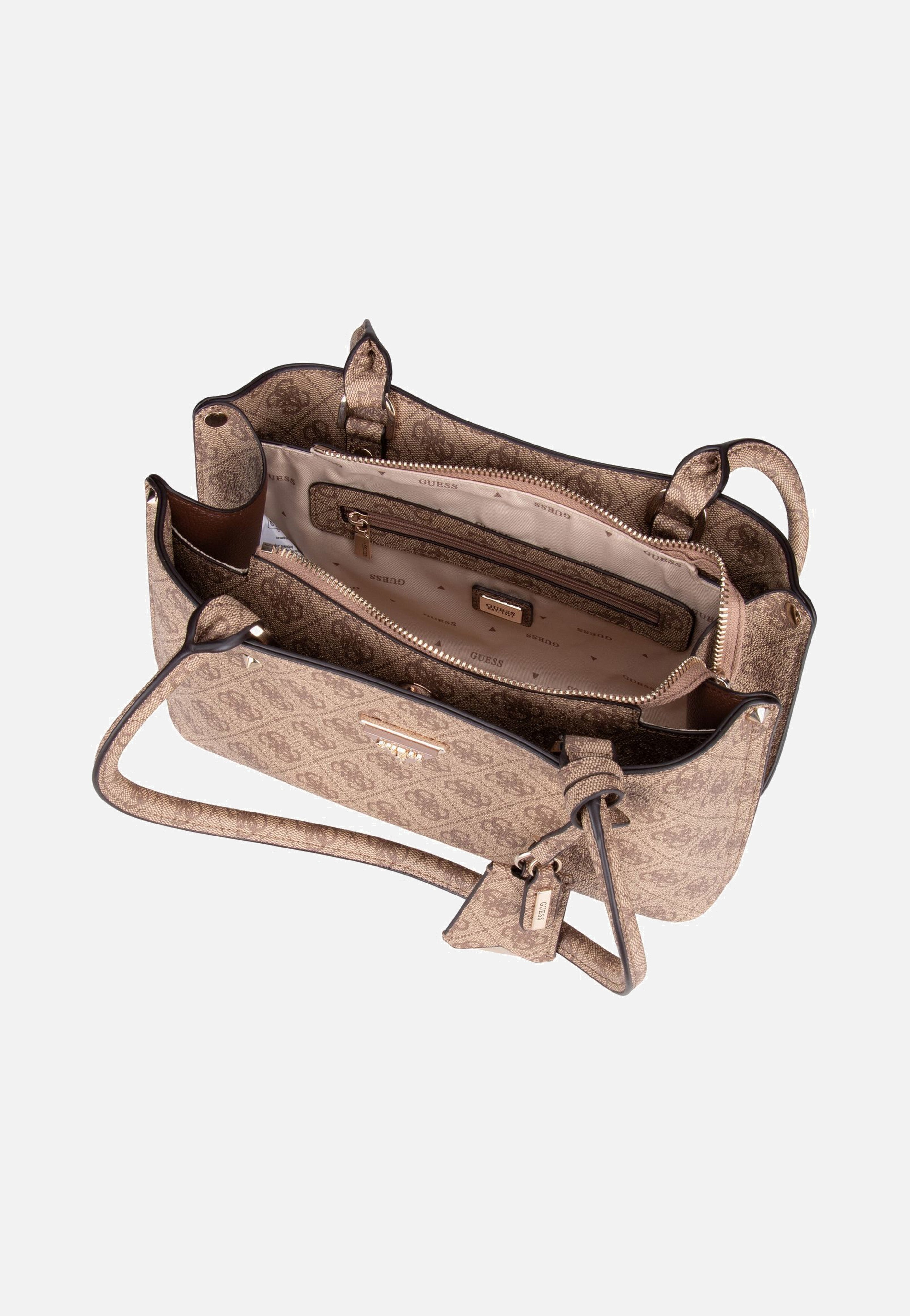 Guess Meridian 2 Shoulder SAT 74090 Latte Logo Schultertasche