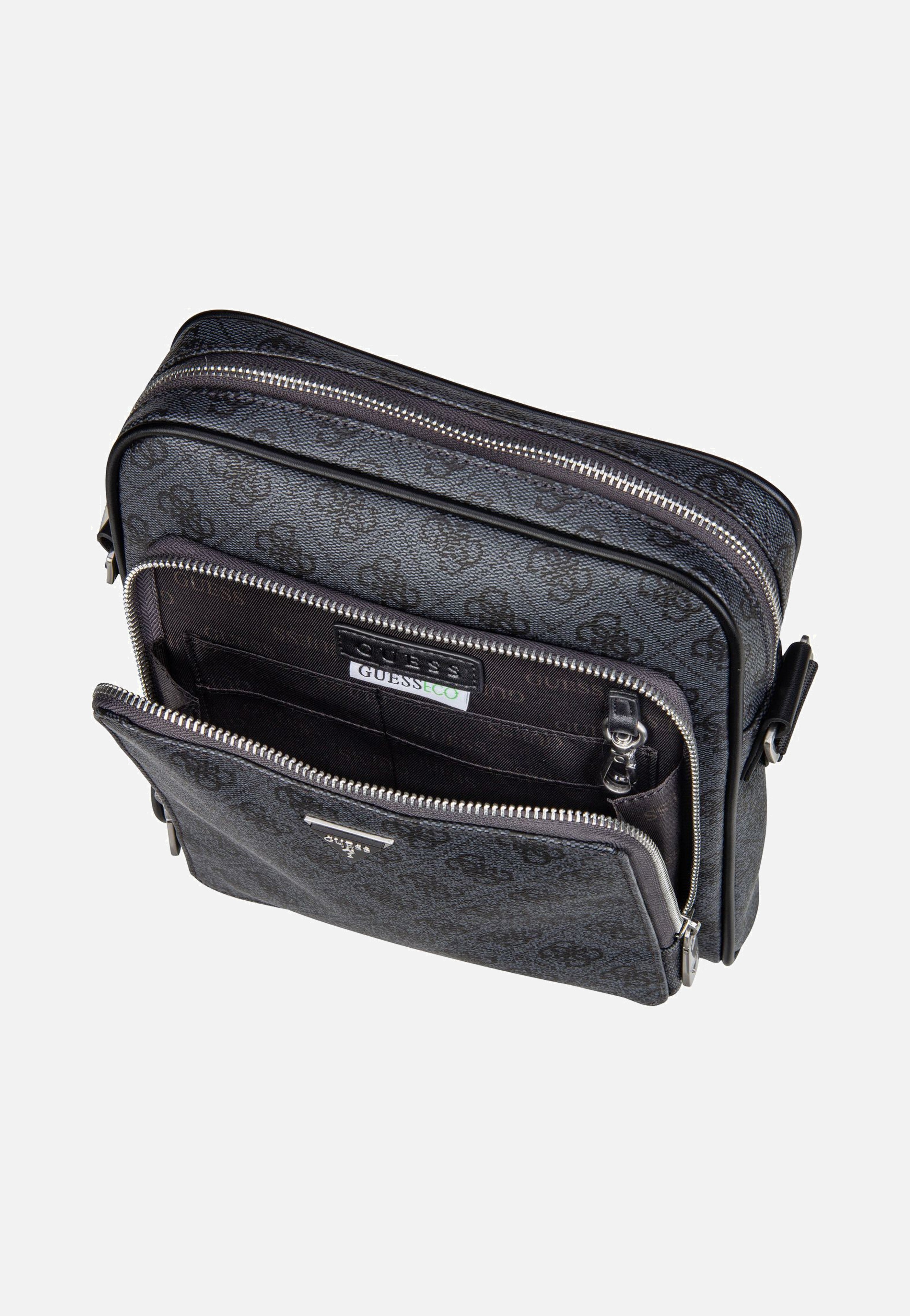 Guess Milano 4G Eco Top Zip Black Umhängetasche
