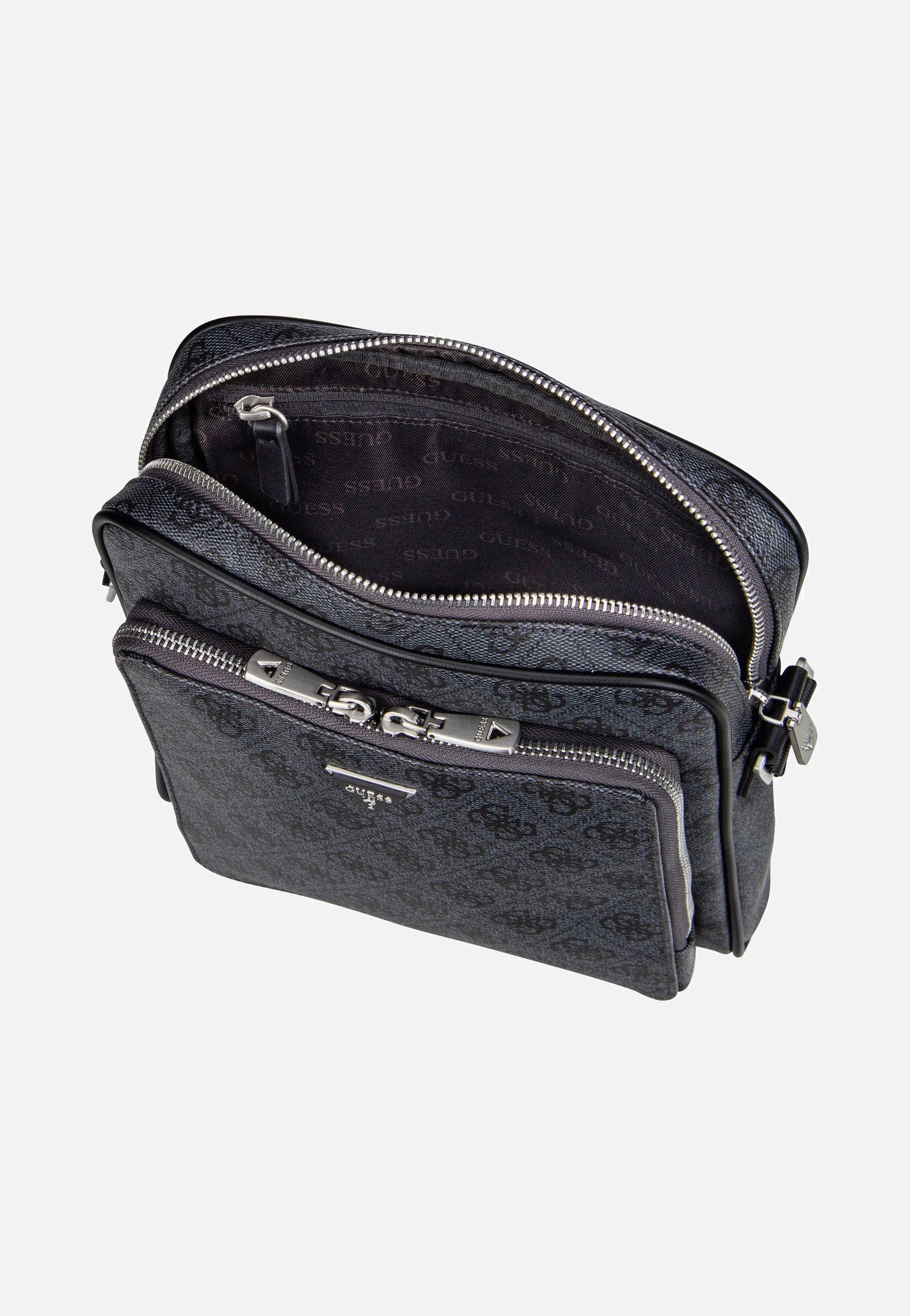 Guess Milano 4G Eco Top Zip Black Umhängetasche