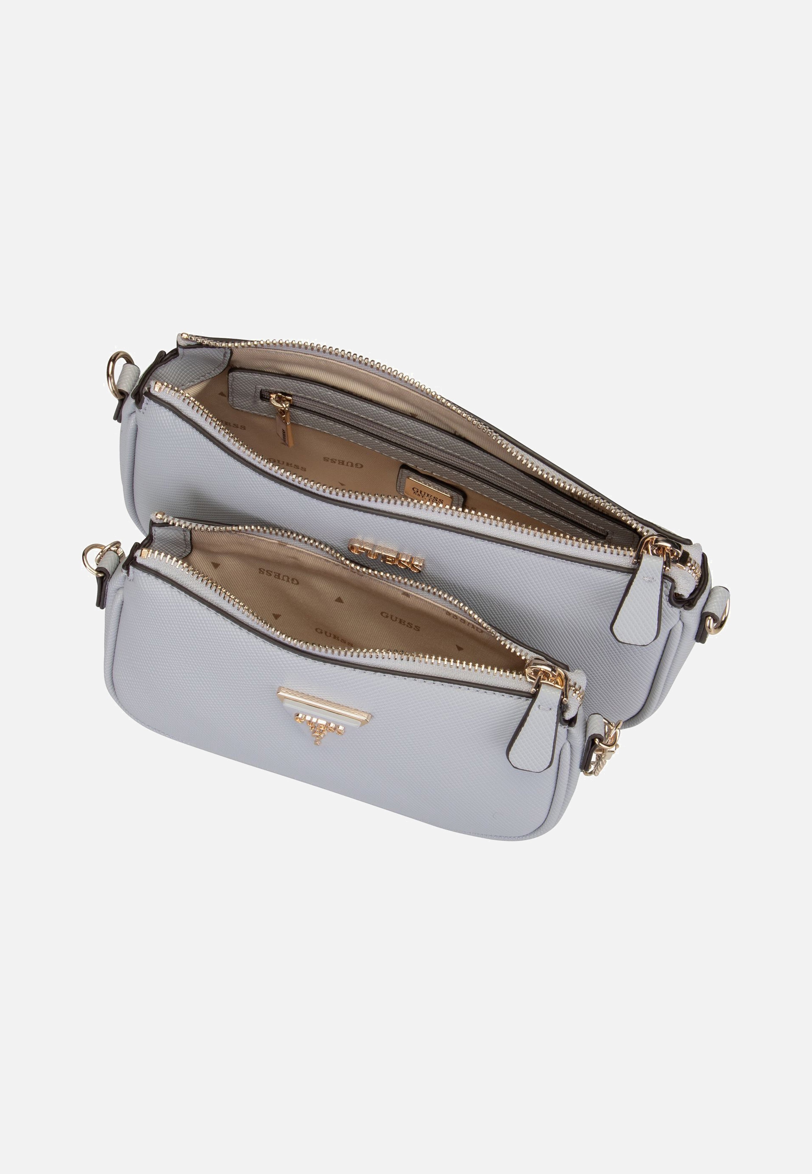 Guess Noelle Double Pouch ZG Lavendar Grey Umhängetasche