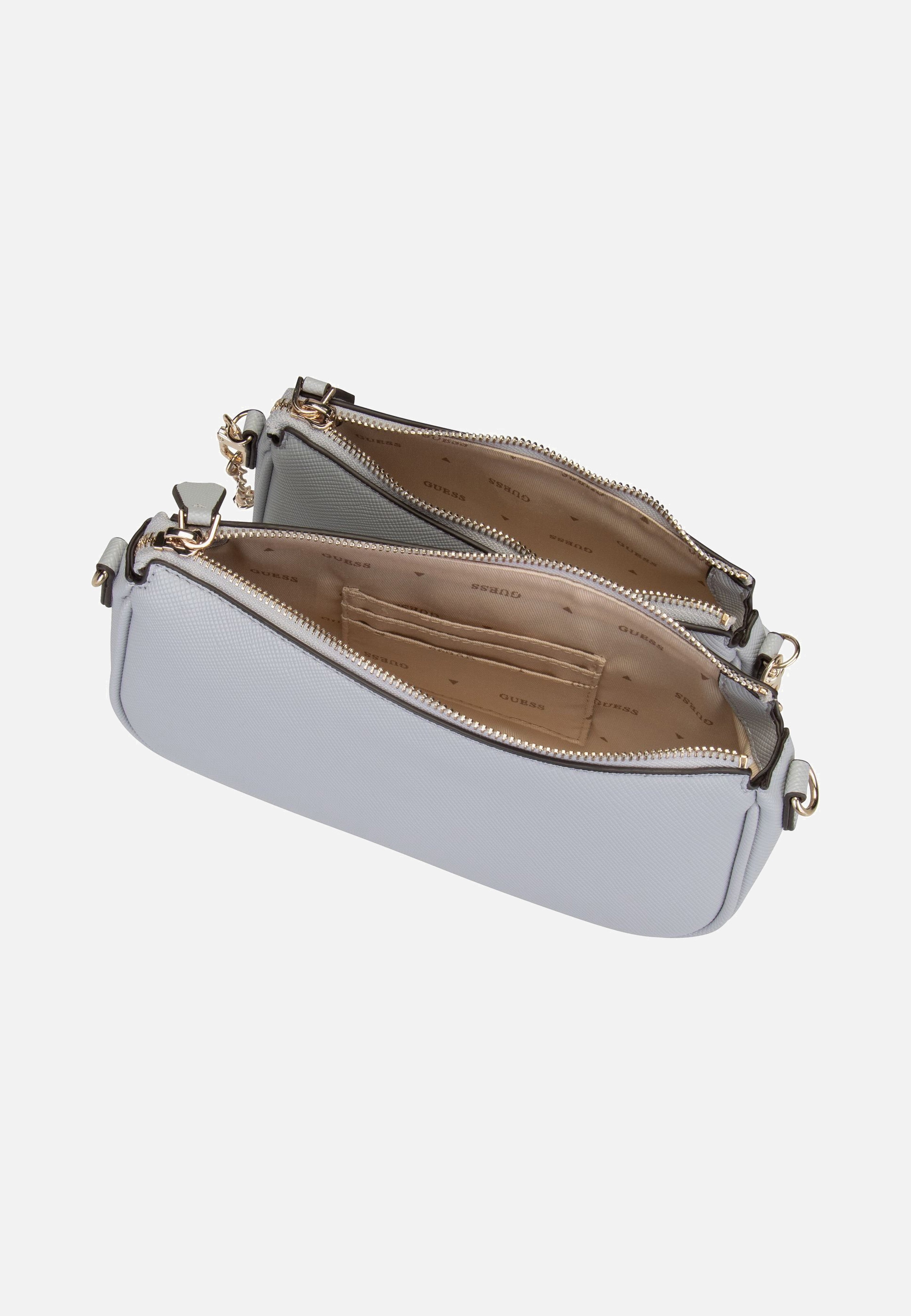 Guess Noelle Double Pouch ZG Lavendar Grey Umhängetasche