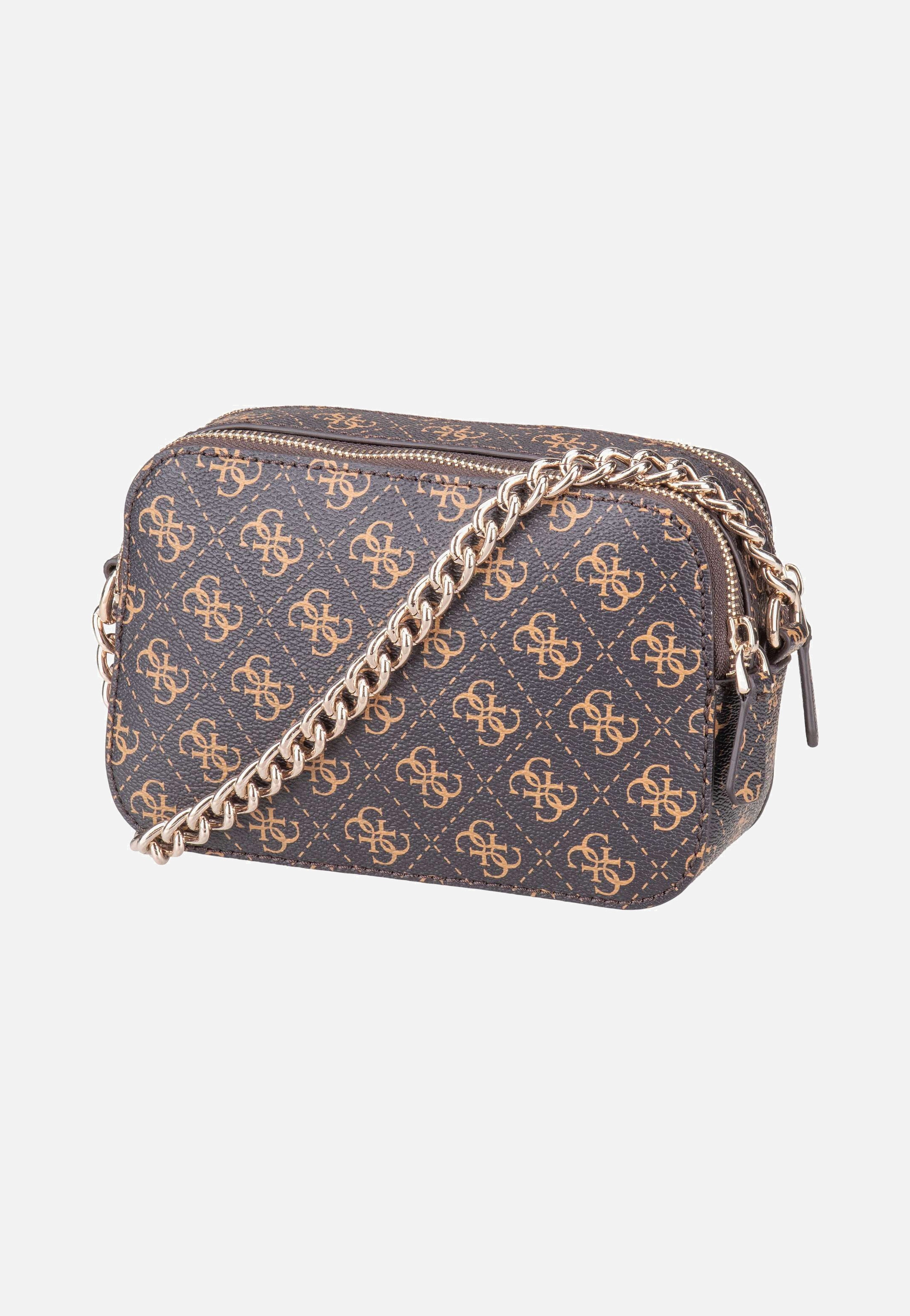 Guess Noelle II CB Camera 72140 Logo Brown Umhängetasche