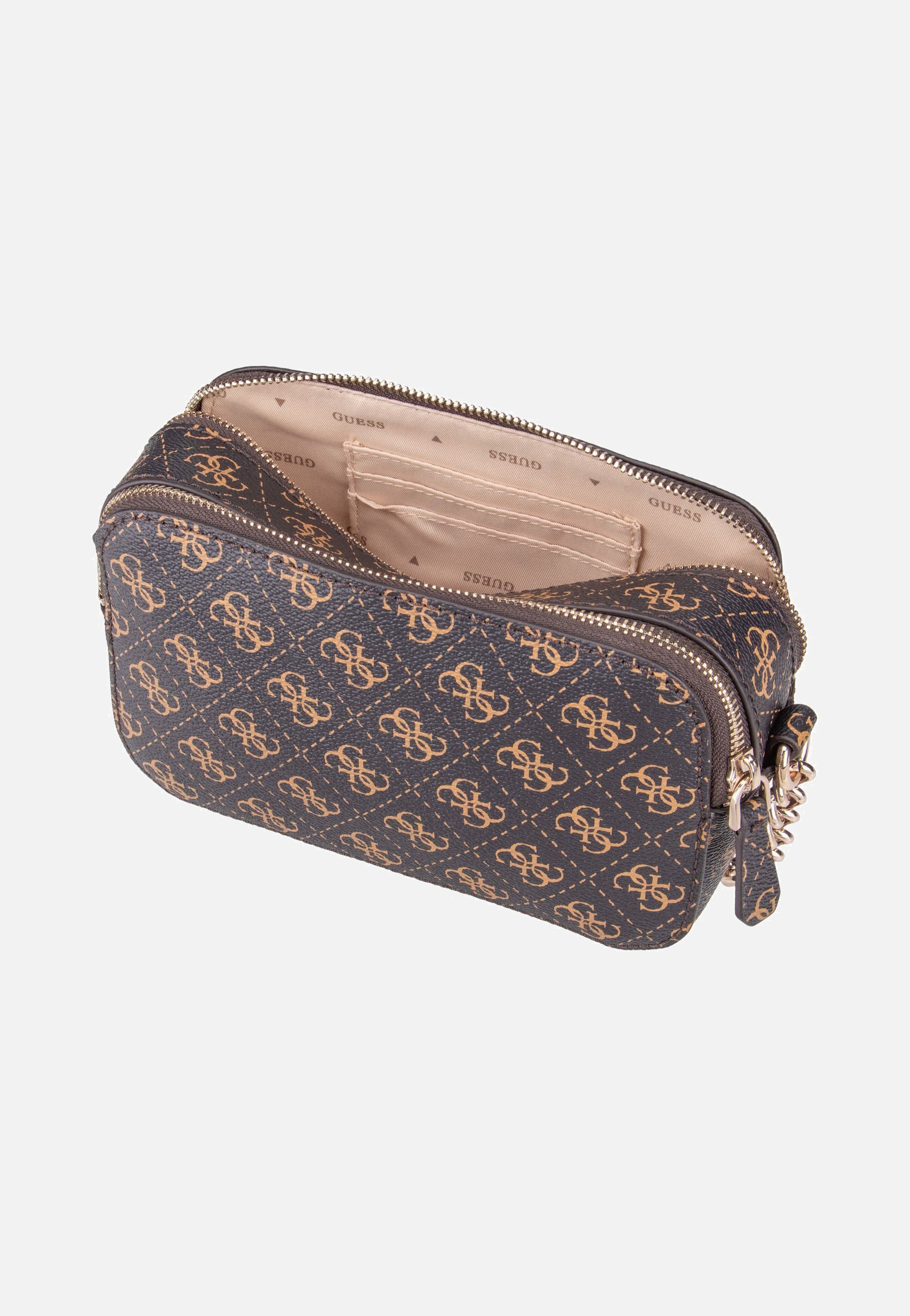 Guess Noelle II CB Camera 72140 Logo Brown Umhängetasche