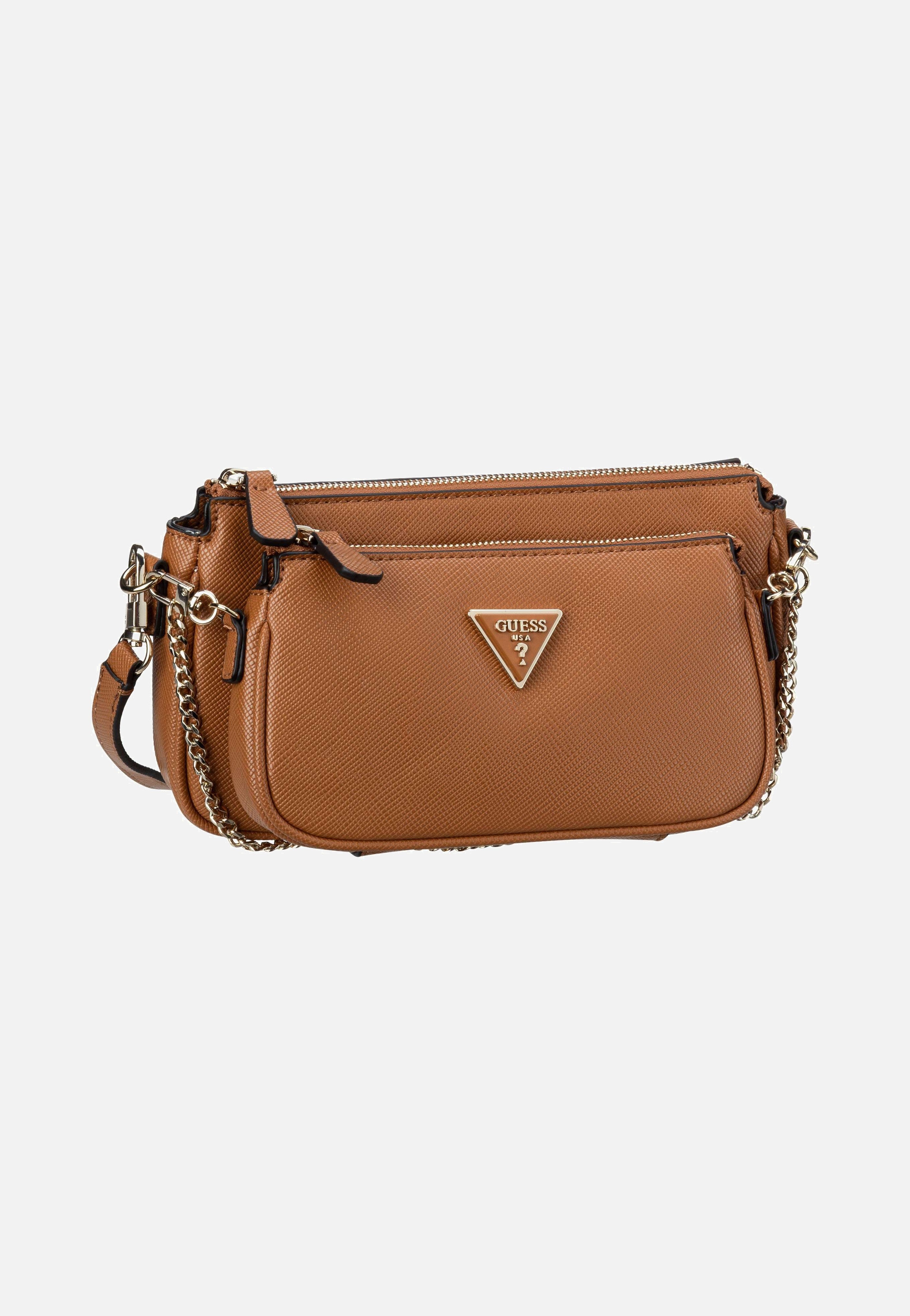 Guess Noelle II Double Pouch CB 72710 Light Cognac Umhängetasche