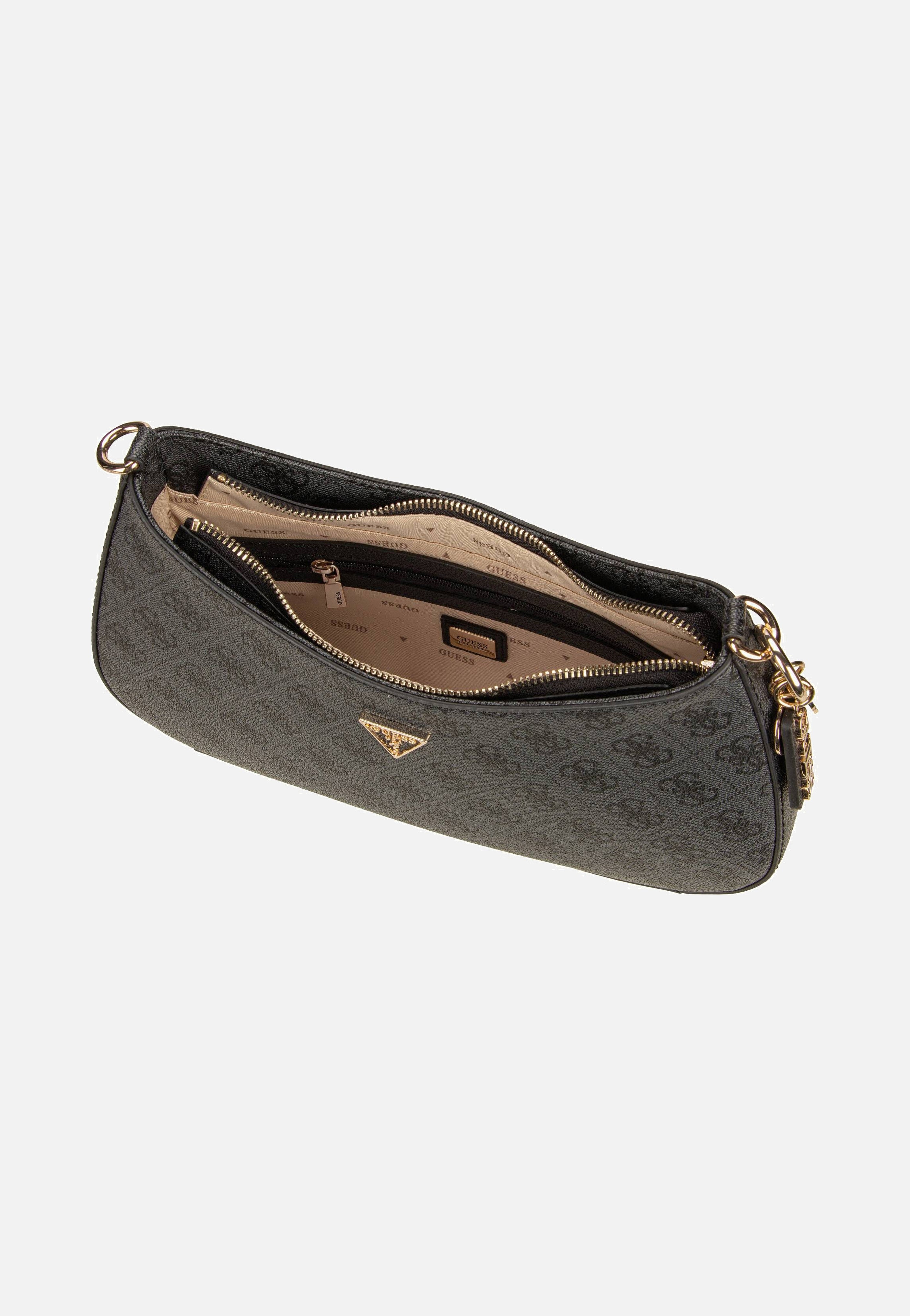 Guess Noelle II Top Zip SHB 72180 Logo Coal Evening Bag