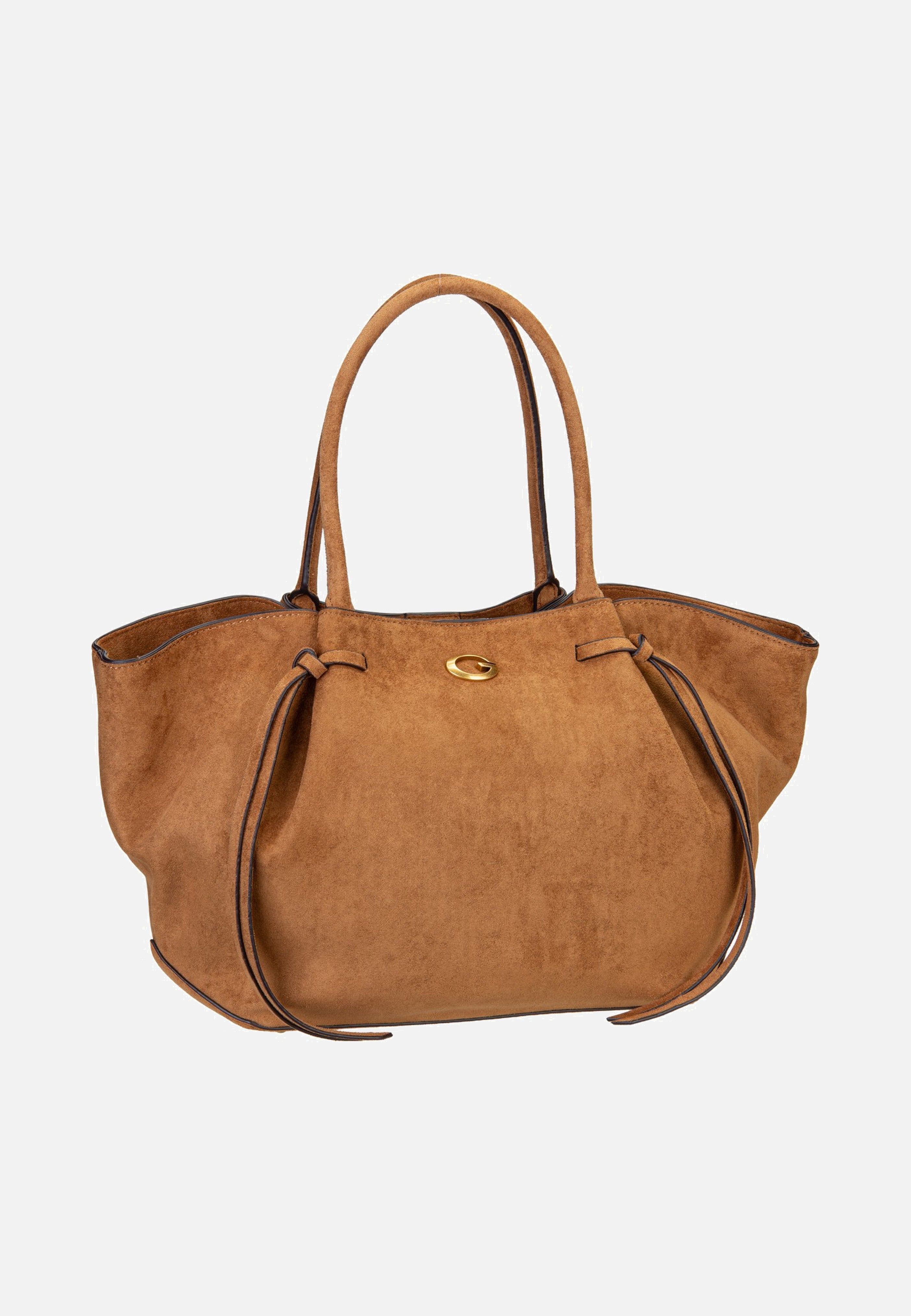 Guess Allegra Girlfriend Suede 37230 Cognac Tote Bag