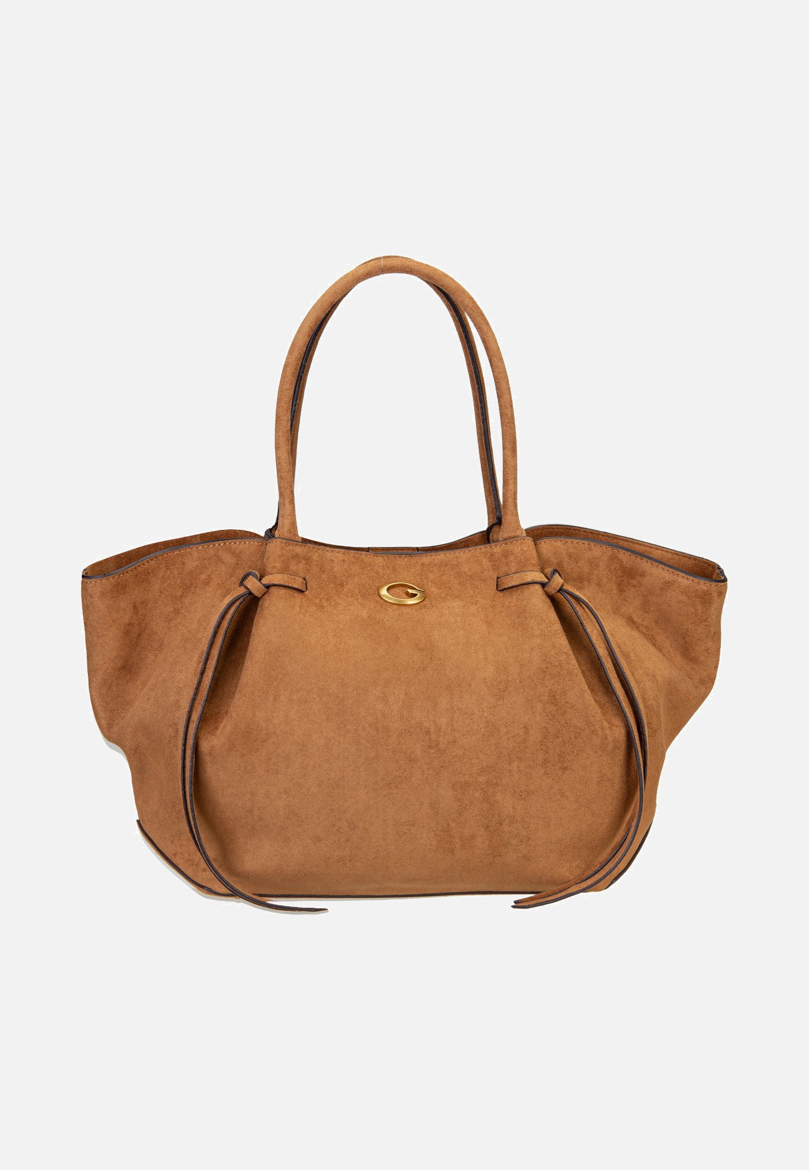 Guess Allegra Girlfriend Suede 37230 Cognac Tote Bag