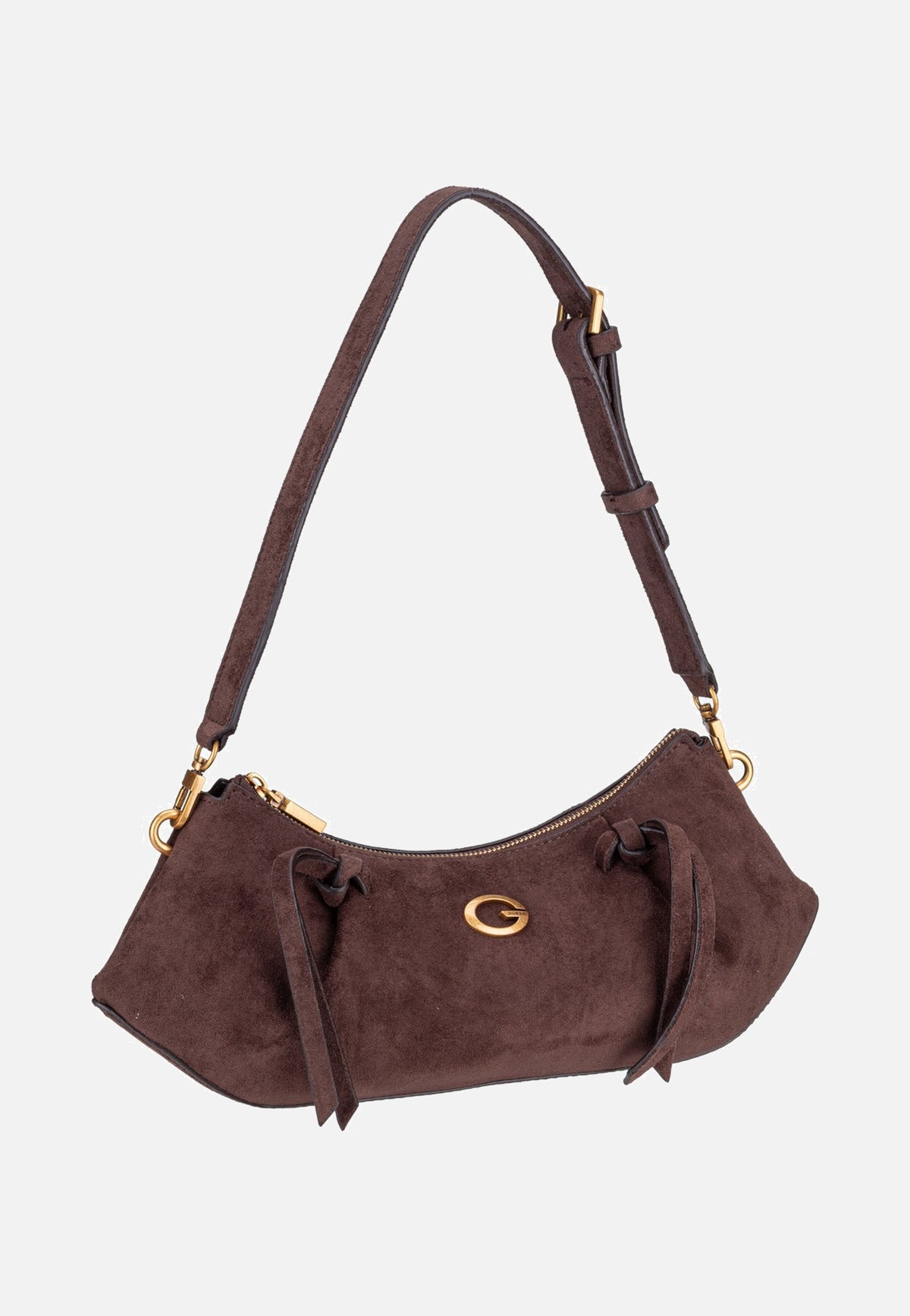 Guess Allegra Shoulder Suede 37180 Espresso Schultertasche