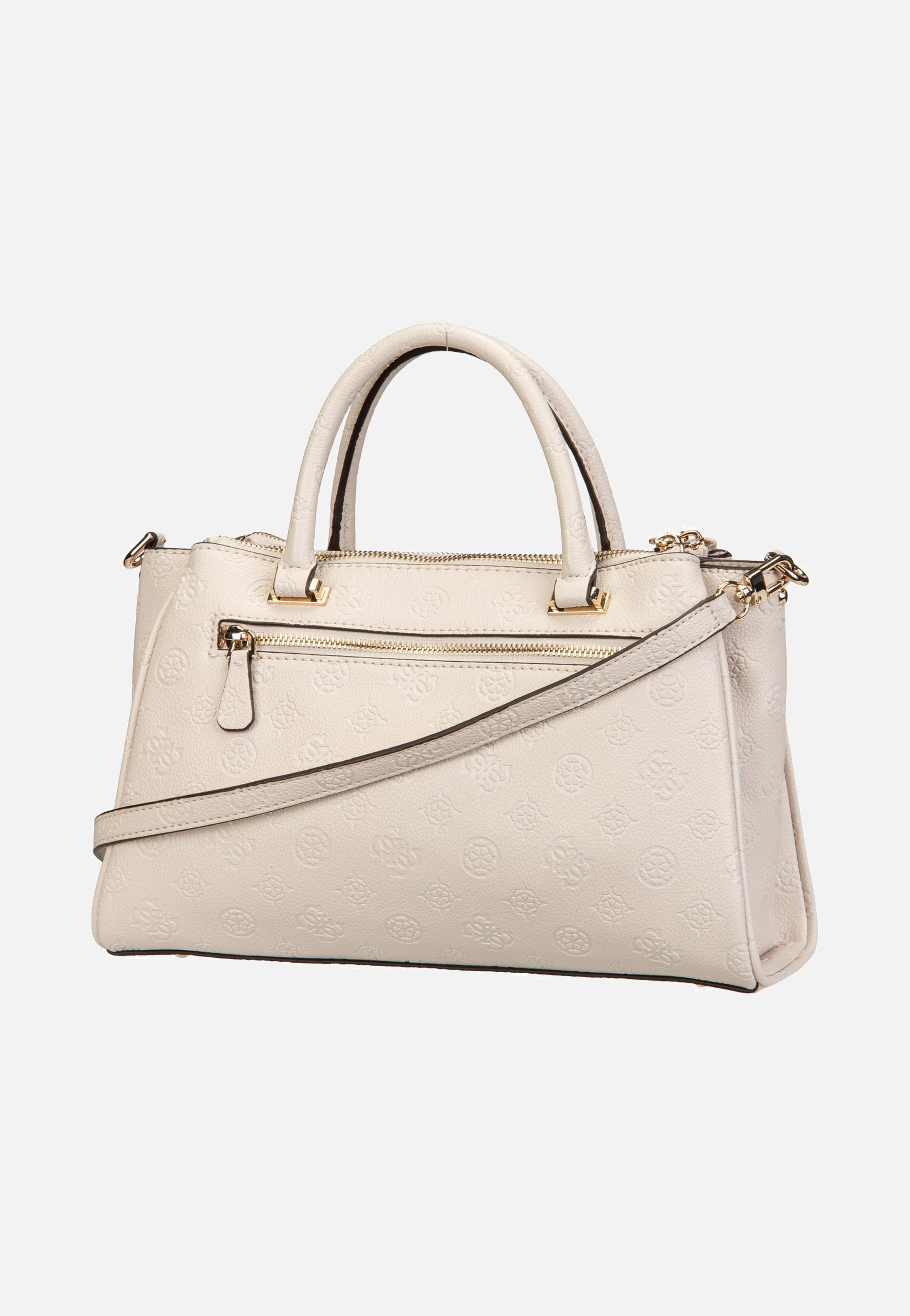 Guess Anise Triple Comp Satchel Stone Logo Satchel