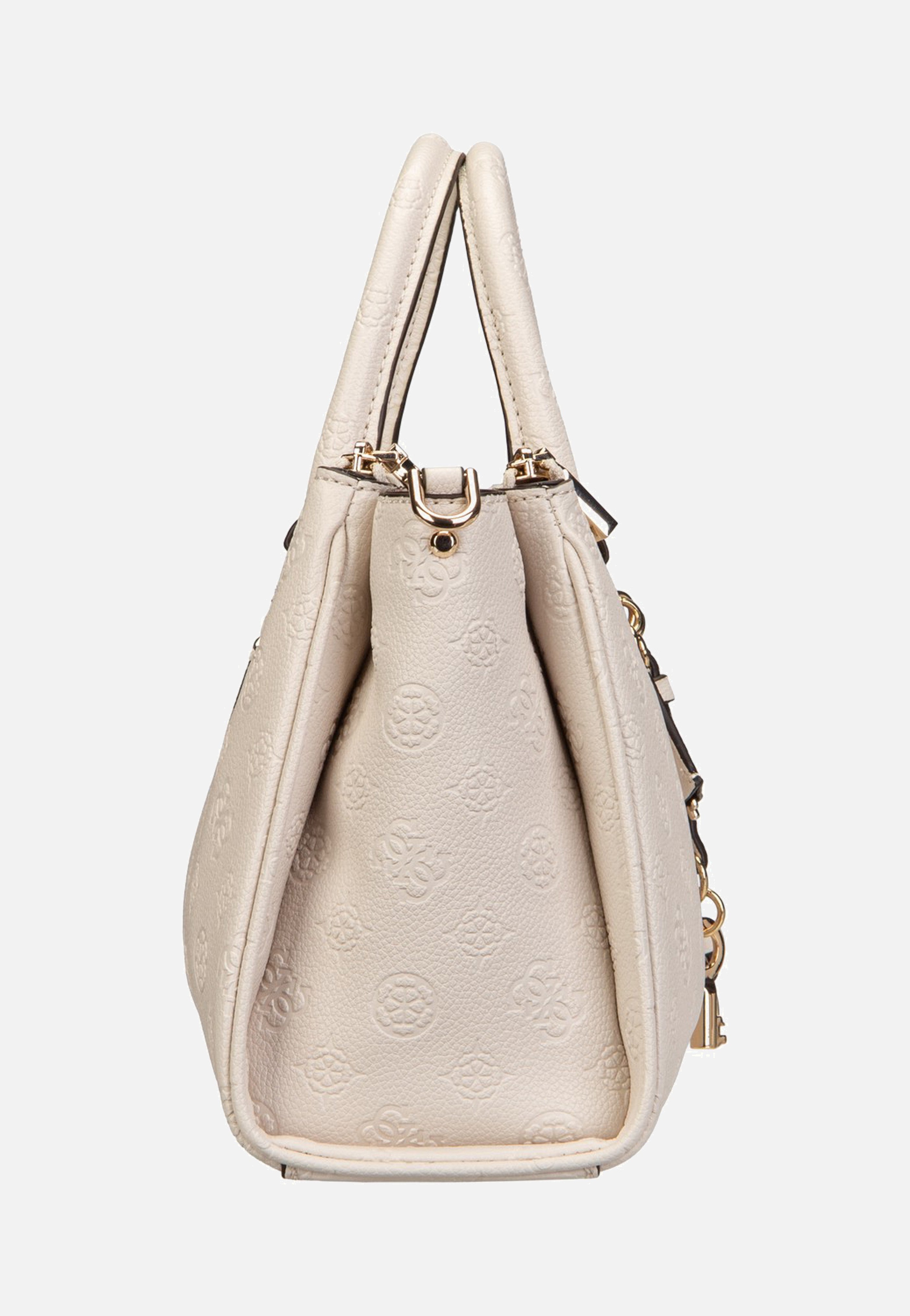 Guess Anise Triple Comp Satchel Stone Logo Satchel