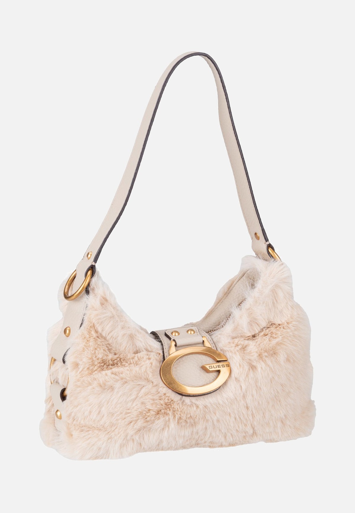 Guess Camden Mini FUR 8720 Off White Schultertasche