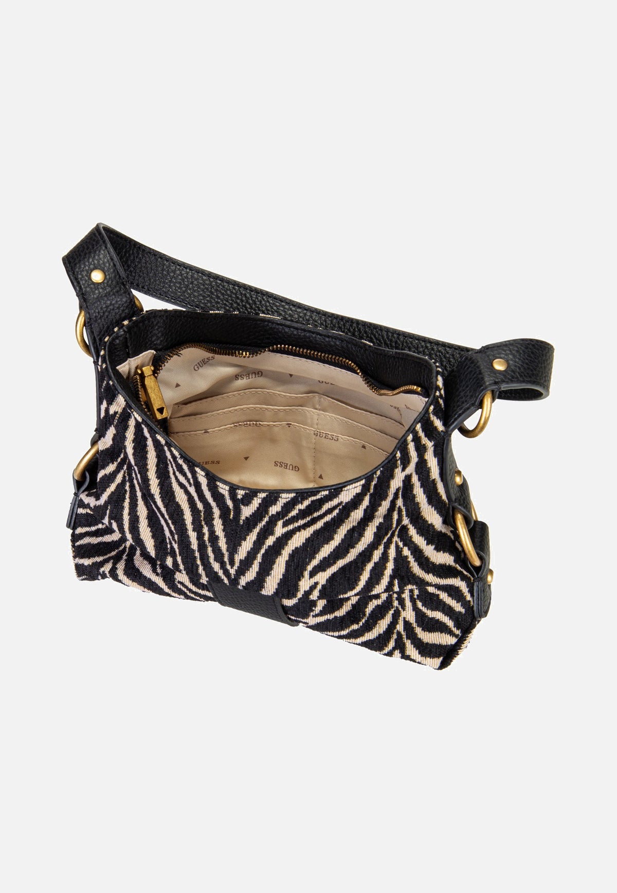 Guess Camden Mini Zebra 8720 Black Schultertasche