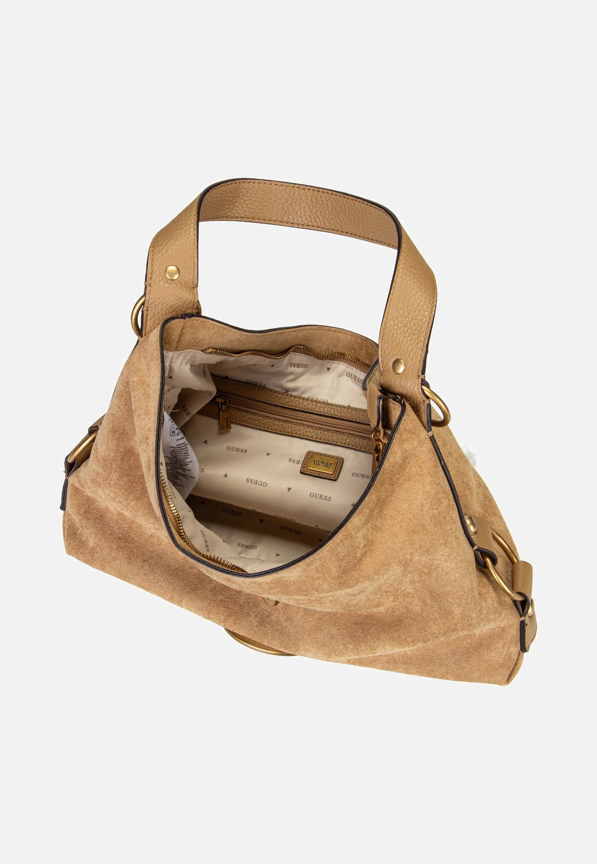 Guess Camden Shoulder Suede 8180 Tan Schultertasche