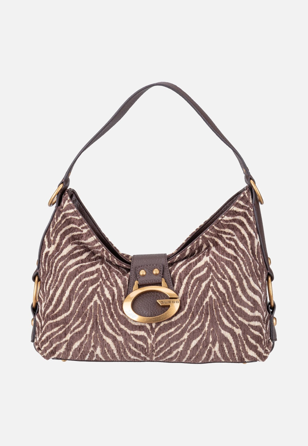 Guess Camden Shoulder Zebra 8180 Brown Schultertasche