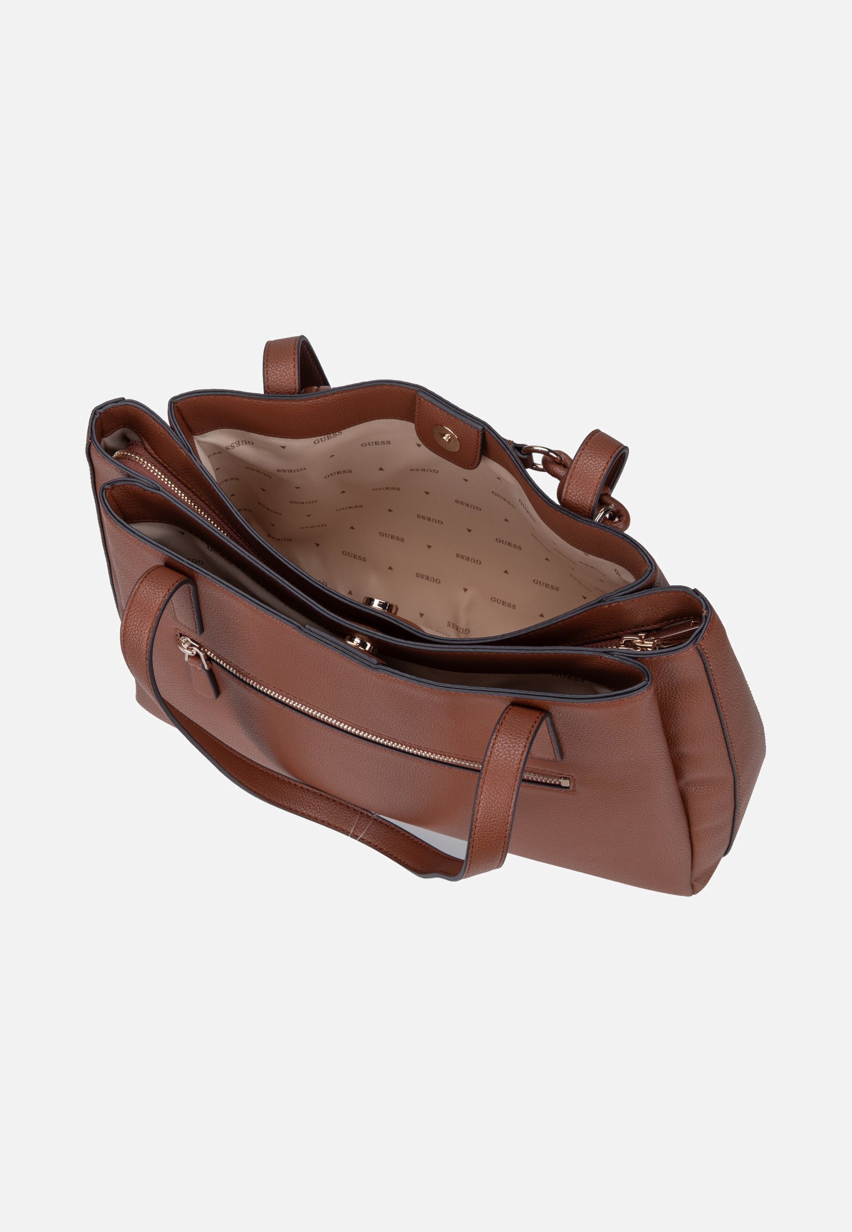 Guess Camelia 3 Comp 42230 Cognac Shoulder Bag