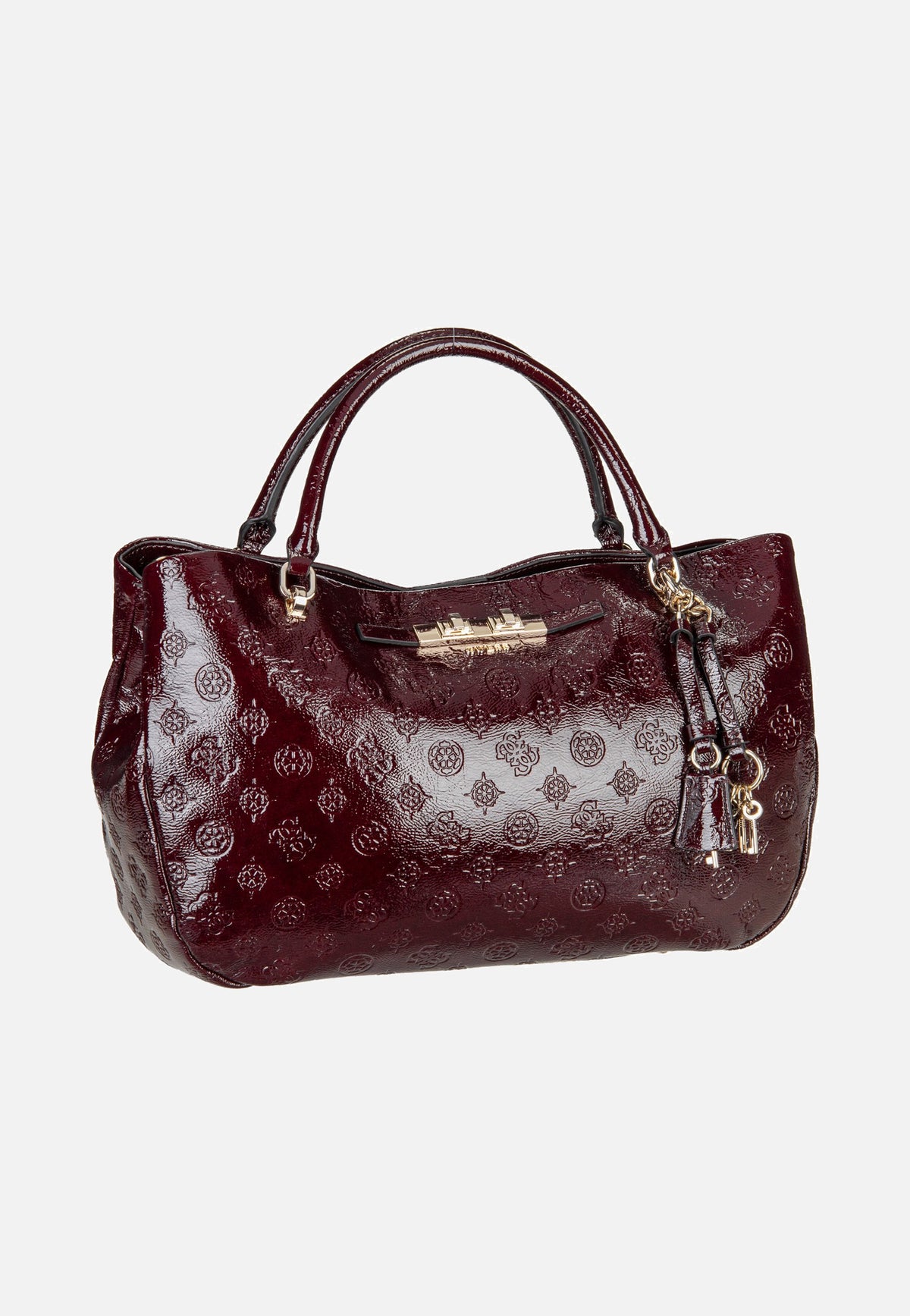Guess Carmella Girlfriend 25060 Burgundy Logo Satchel