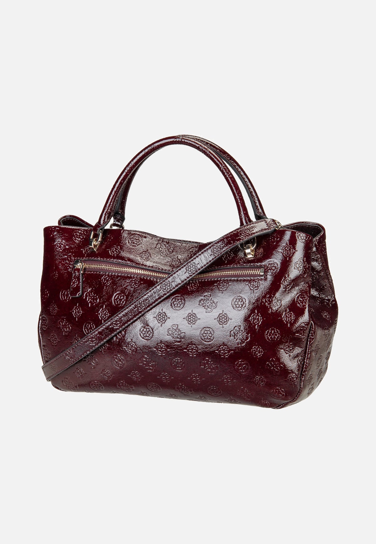 Guess Carmella Girlfriend 25060 Burgundy Logo Satchel