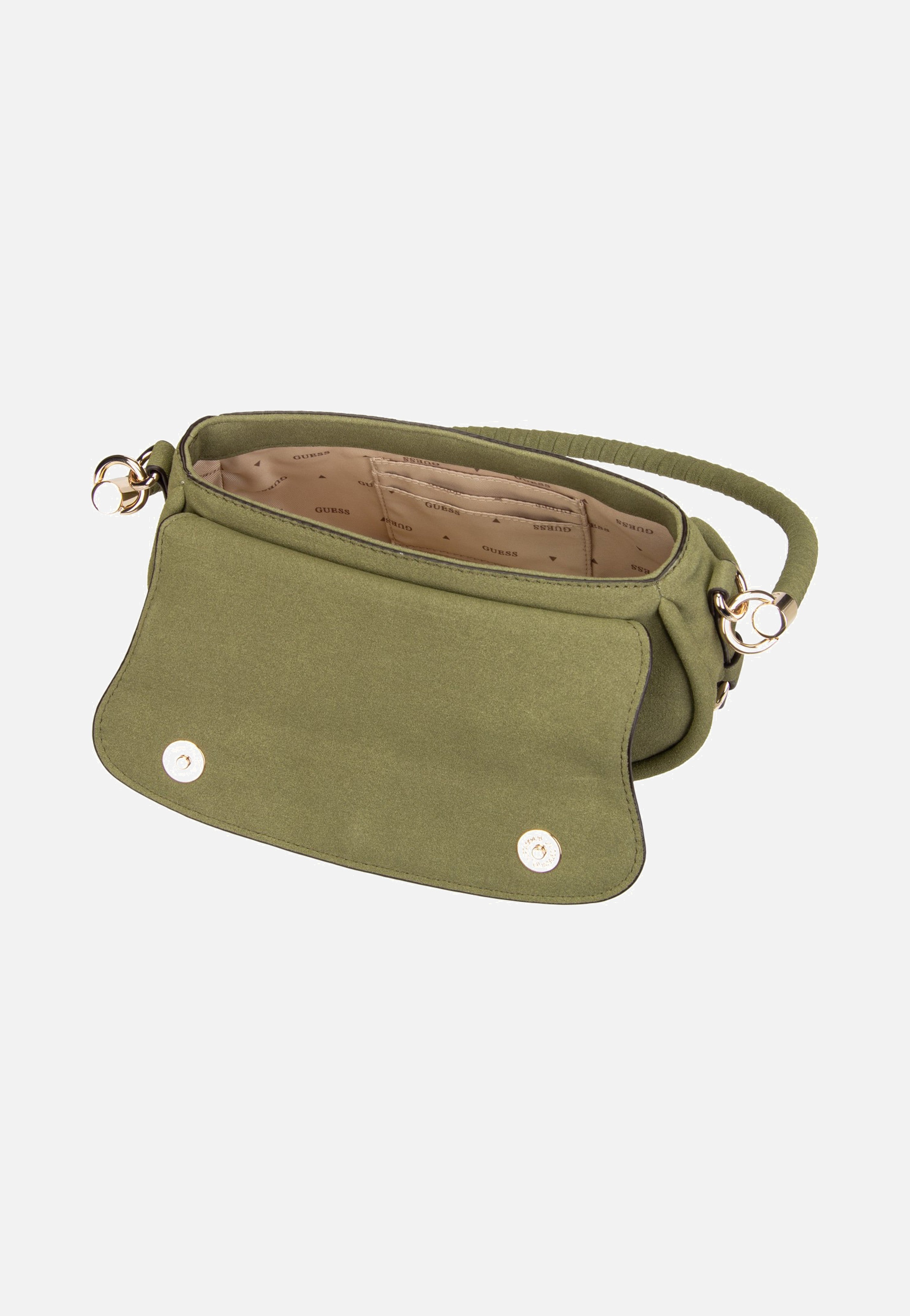 Guess Danya Flap Shoulder Olive Schultertasche