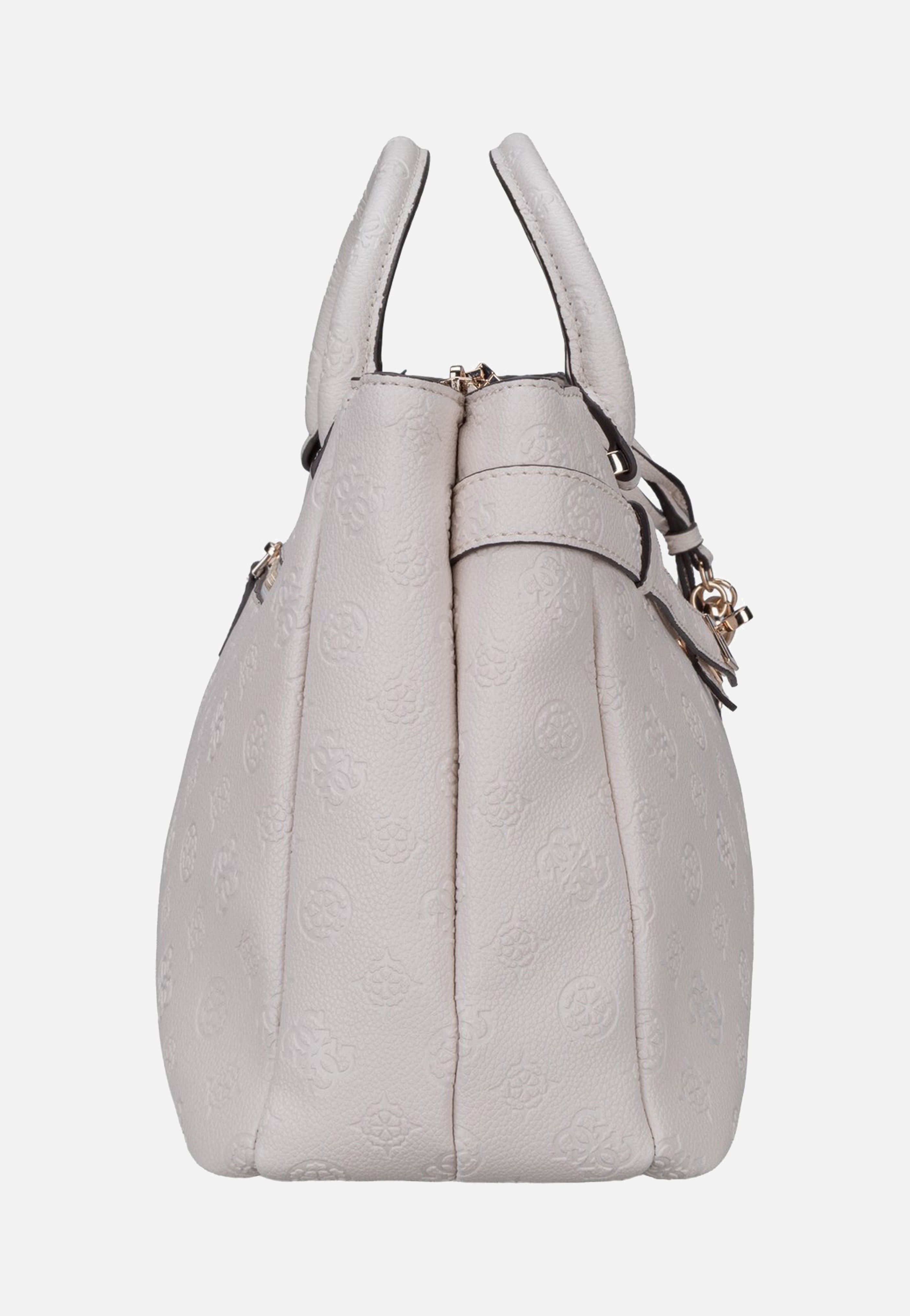 Guess Ella Logo Large Girlfriend 46060 Stone Logo Satchel
