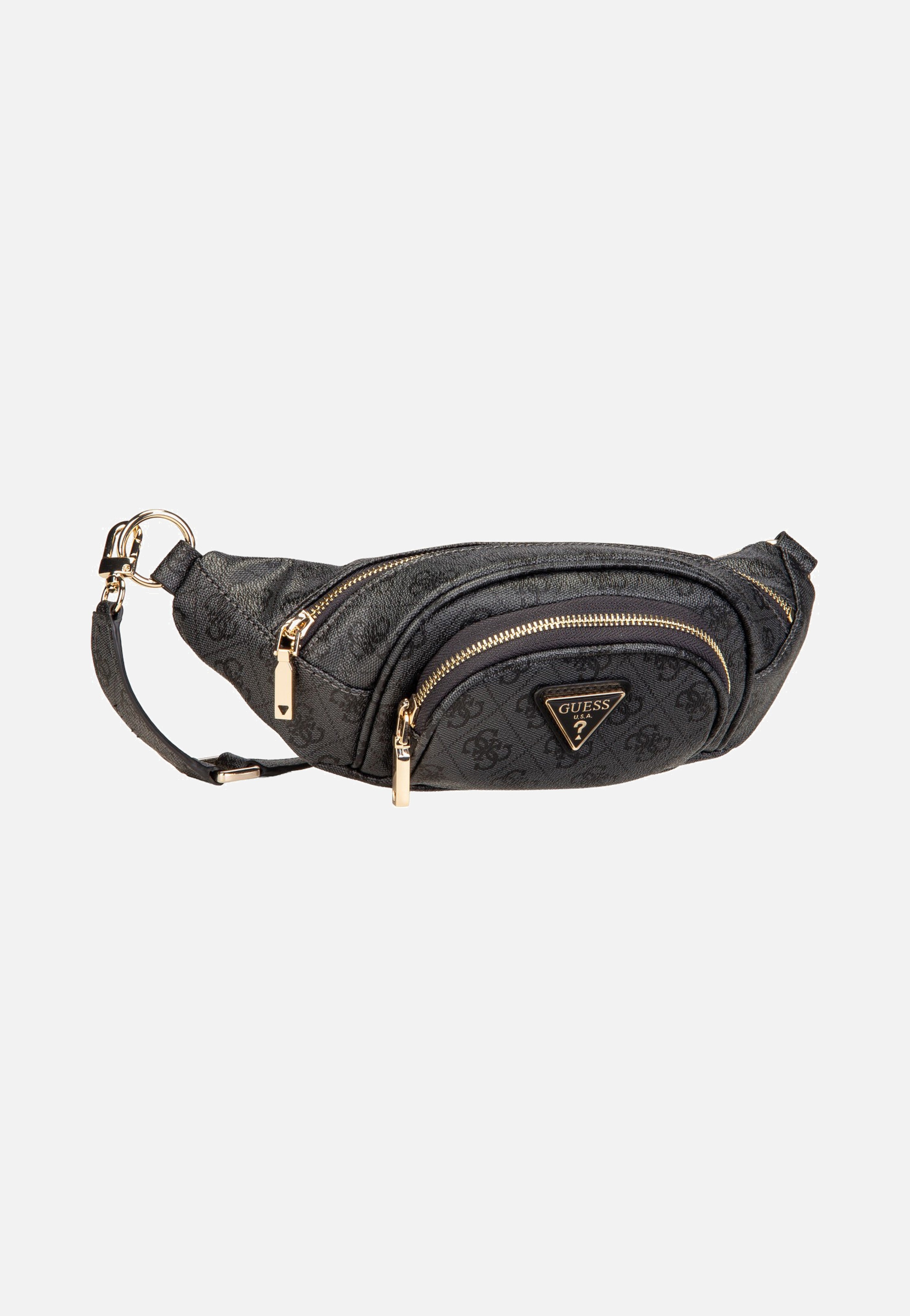 Guess Latona Belt Bag Coal Logo Sling Bag