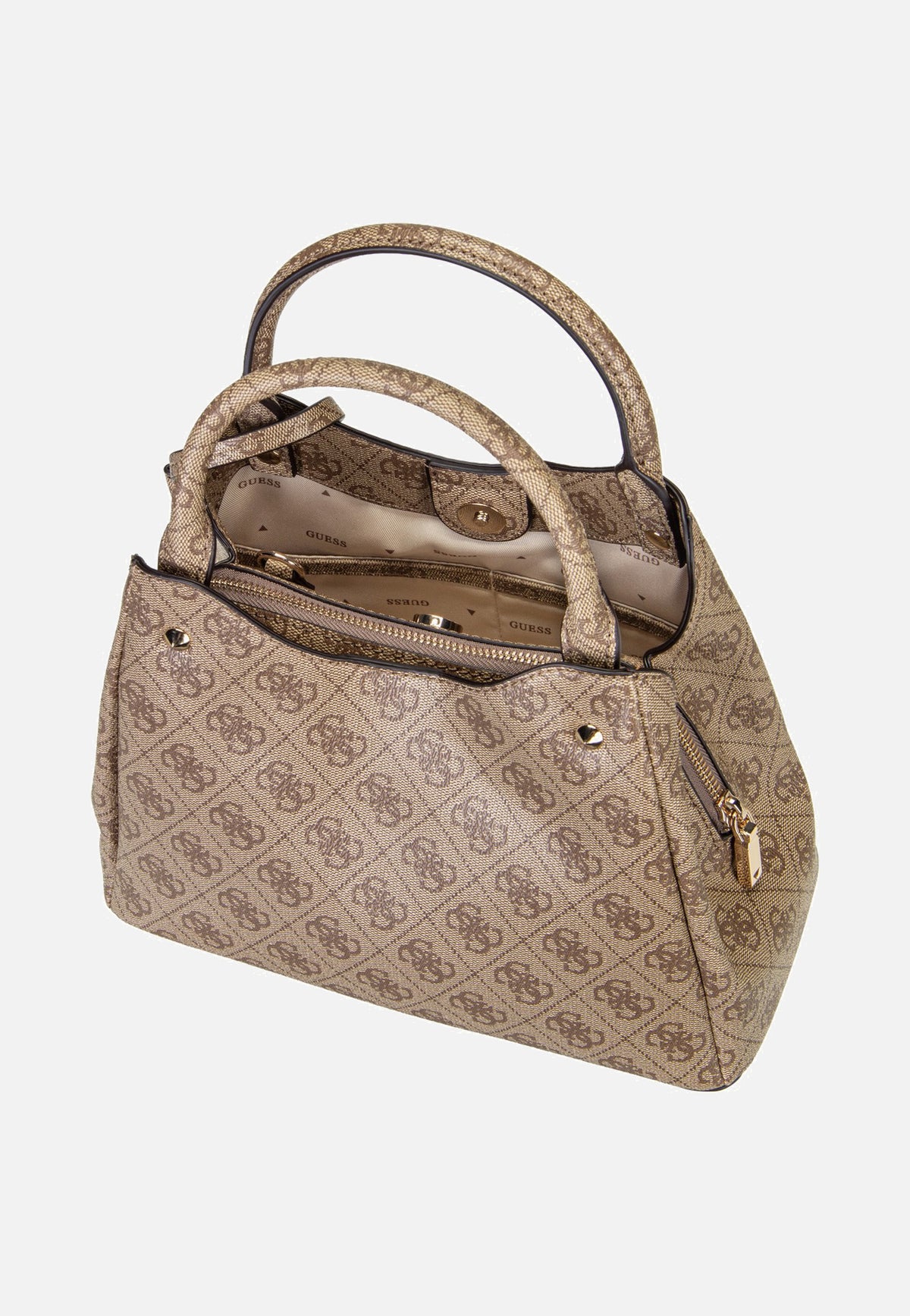 Guess Lorella Logo Small Girlfriend 84220 Latte Logo Henkeltasche