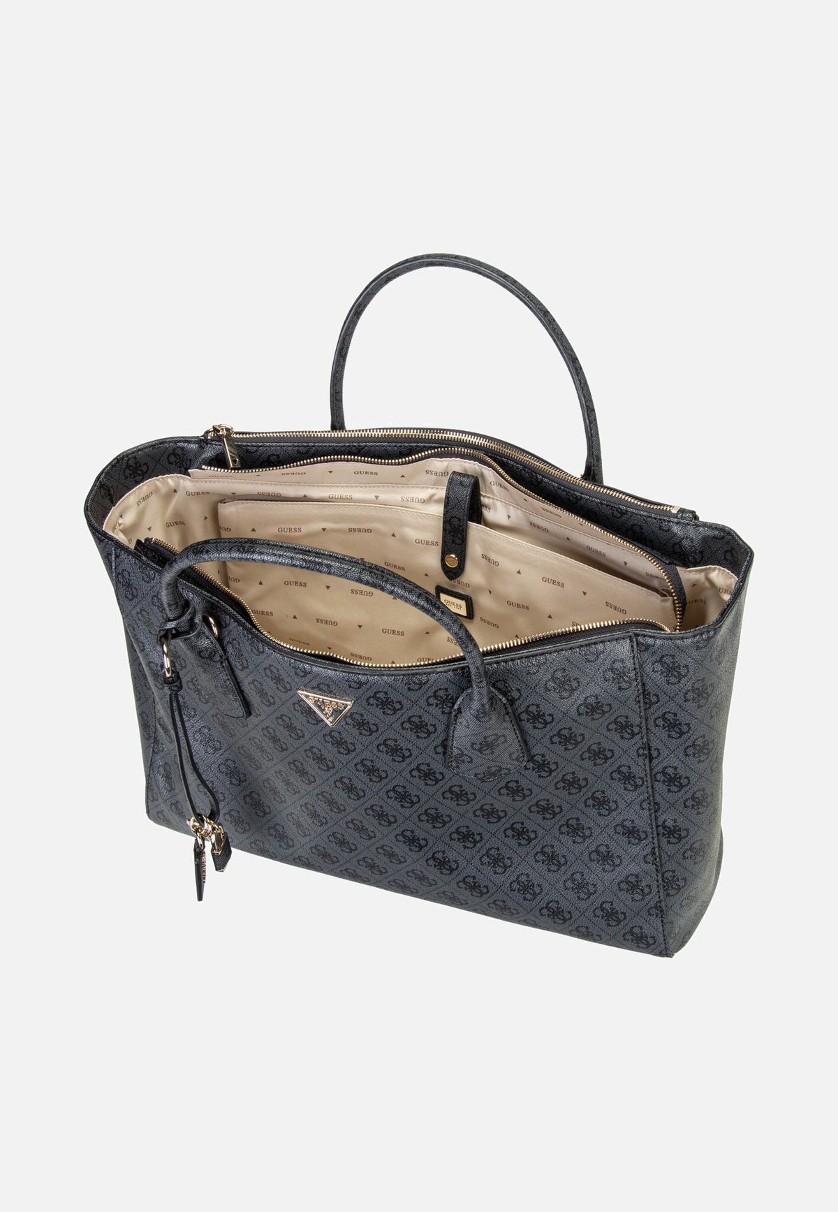Guess Marissa Logo Tech 82240 Coal Logo Tote Bag