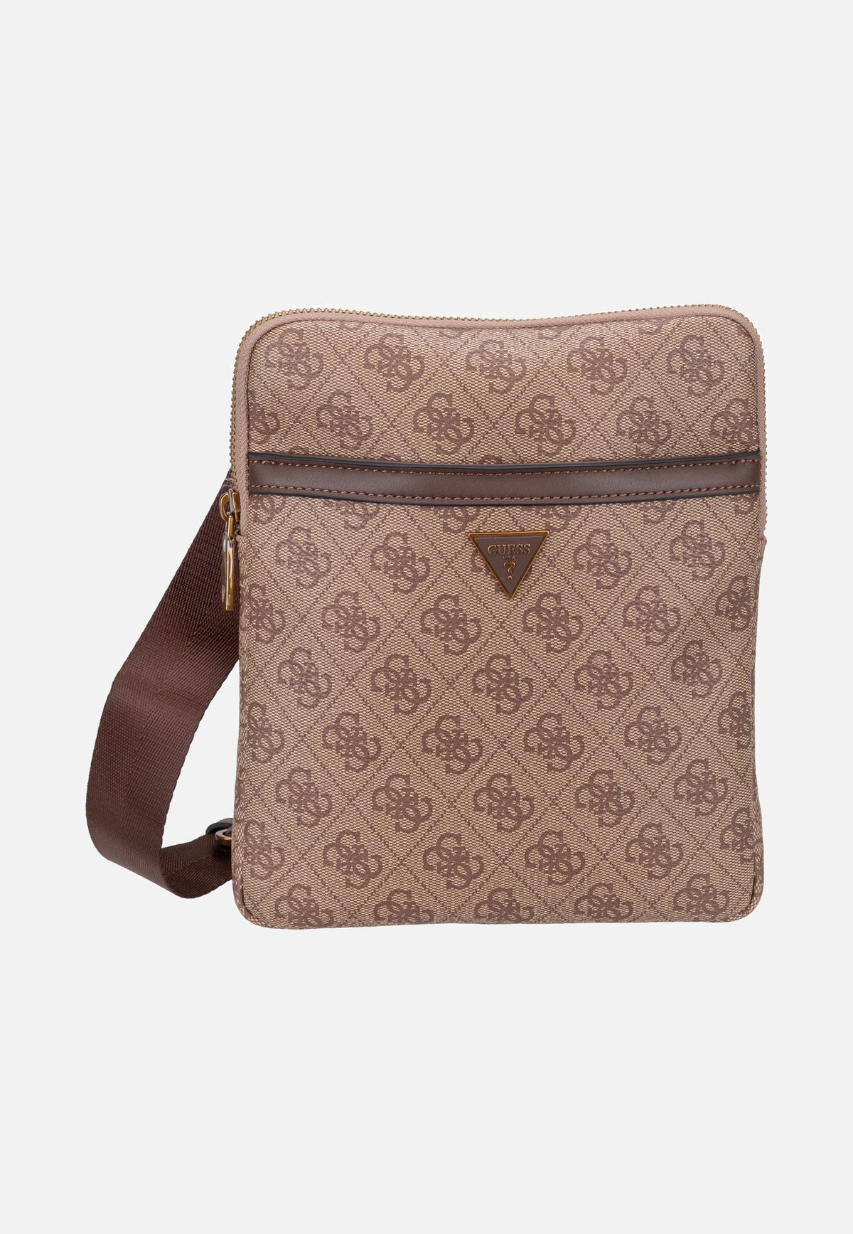 Guess Milano Crossbody Flat Beige/Brown Crossbody Bag