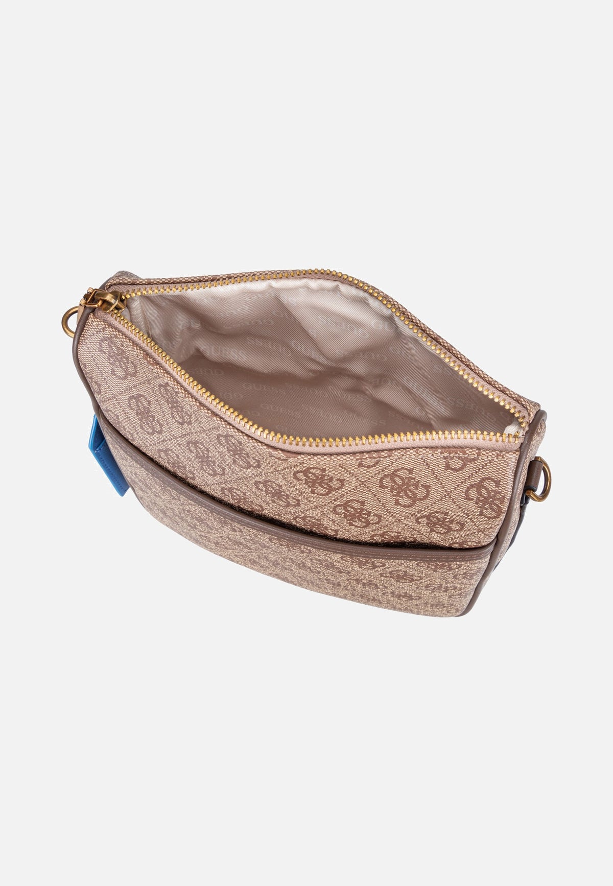 Guess Milano Vertical Crossbody 2 Beige/Brown Crossbody Bag