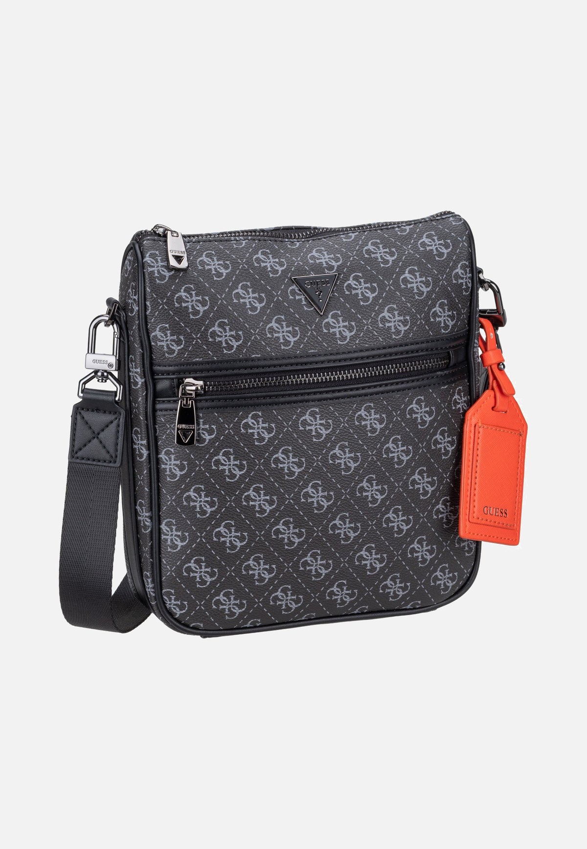 Guess Milano Vertical Crossbody 2 Dark Black Crossbody Bag
